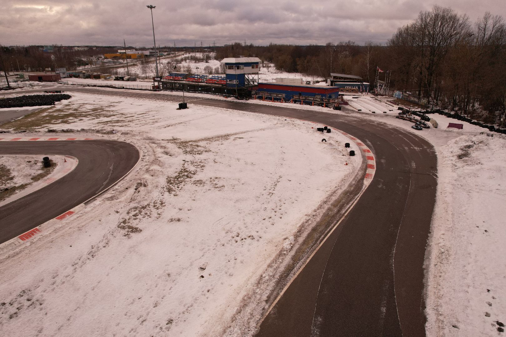 видео с коптера, дмитров, картодром маяк,