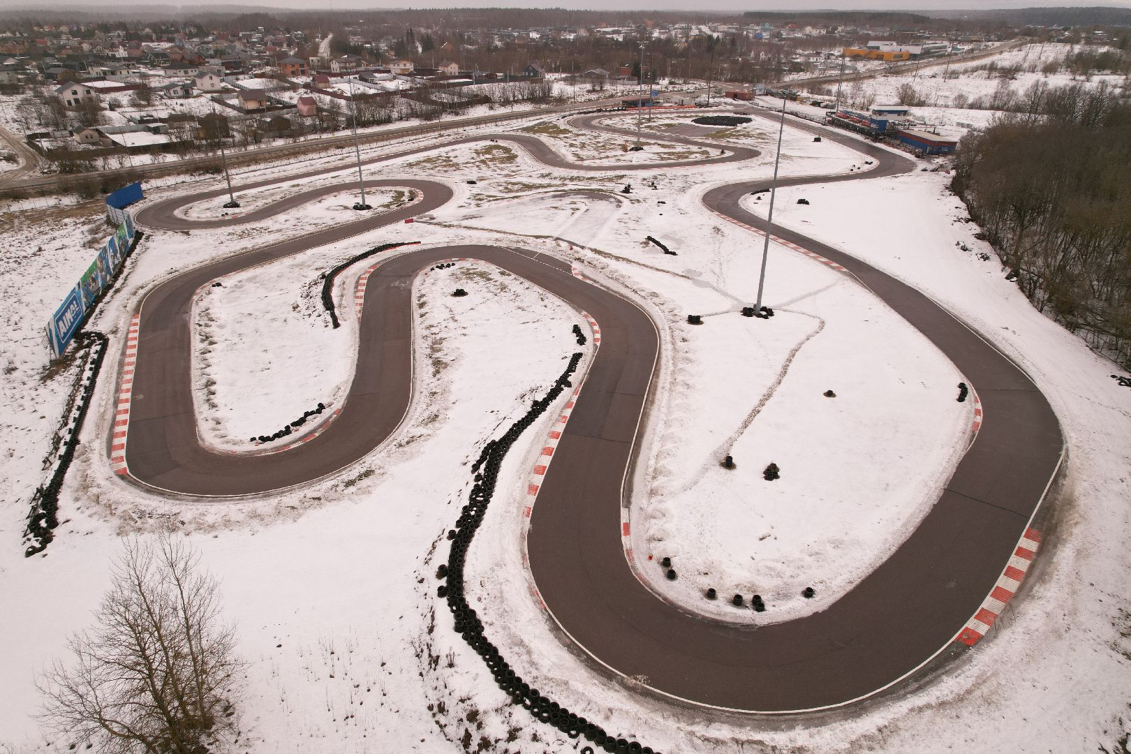 видео с коптера, дмитров, картодром маяк,