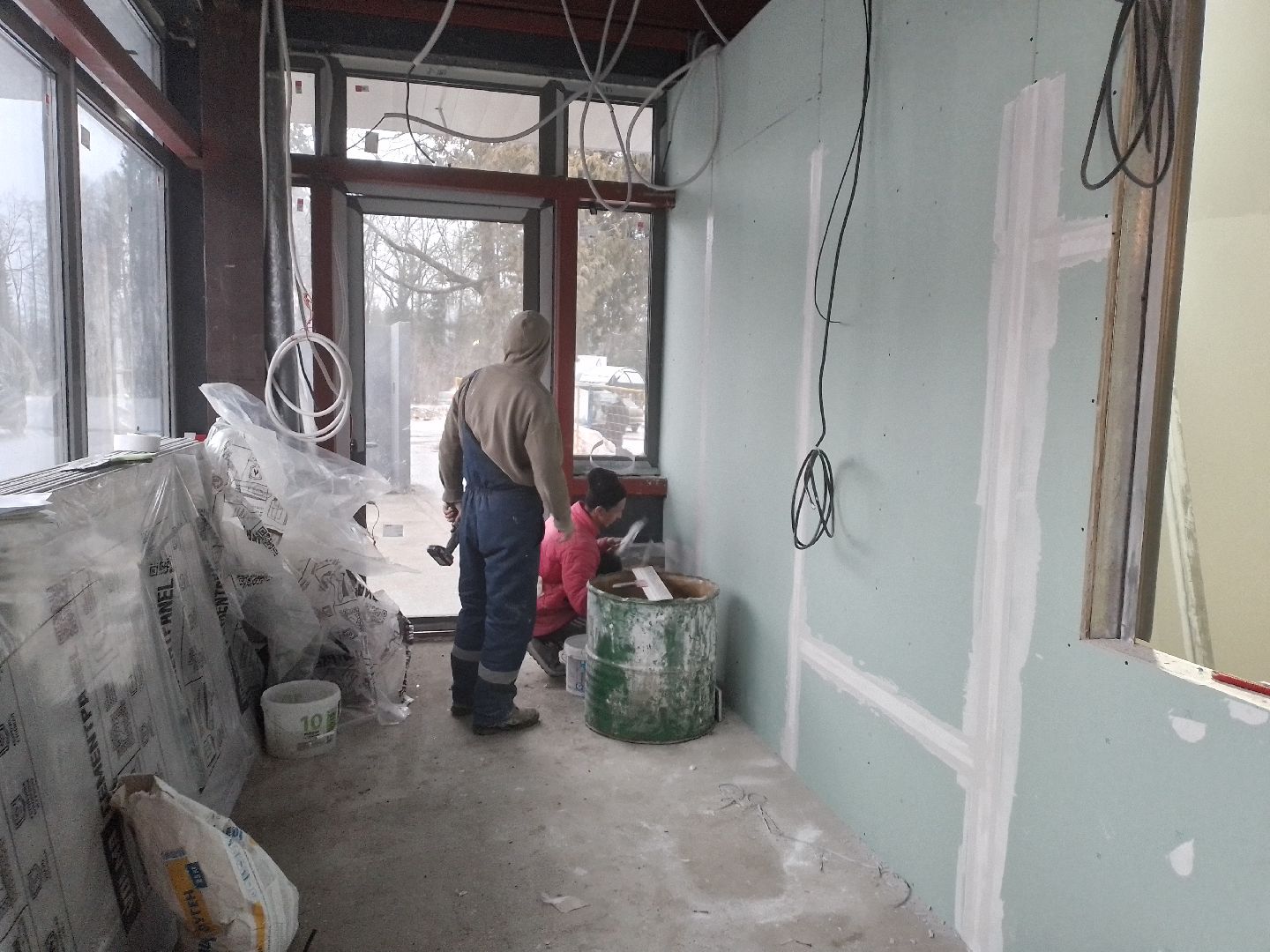 кпп городской округ Восход стены гипсокартон, благоустройство, вертикалки,