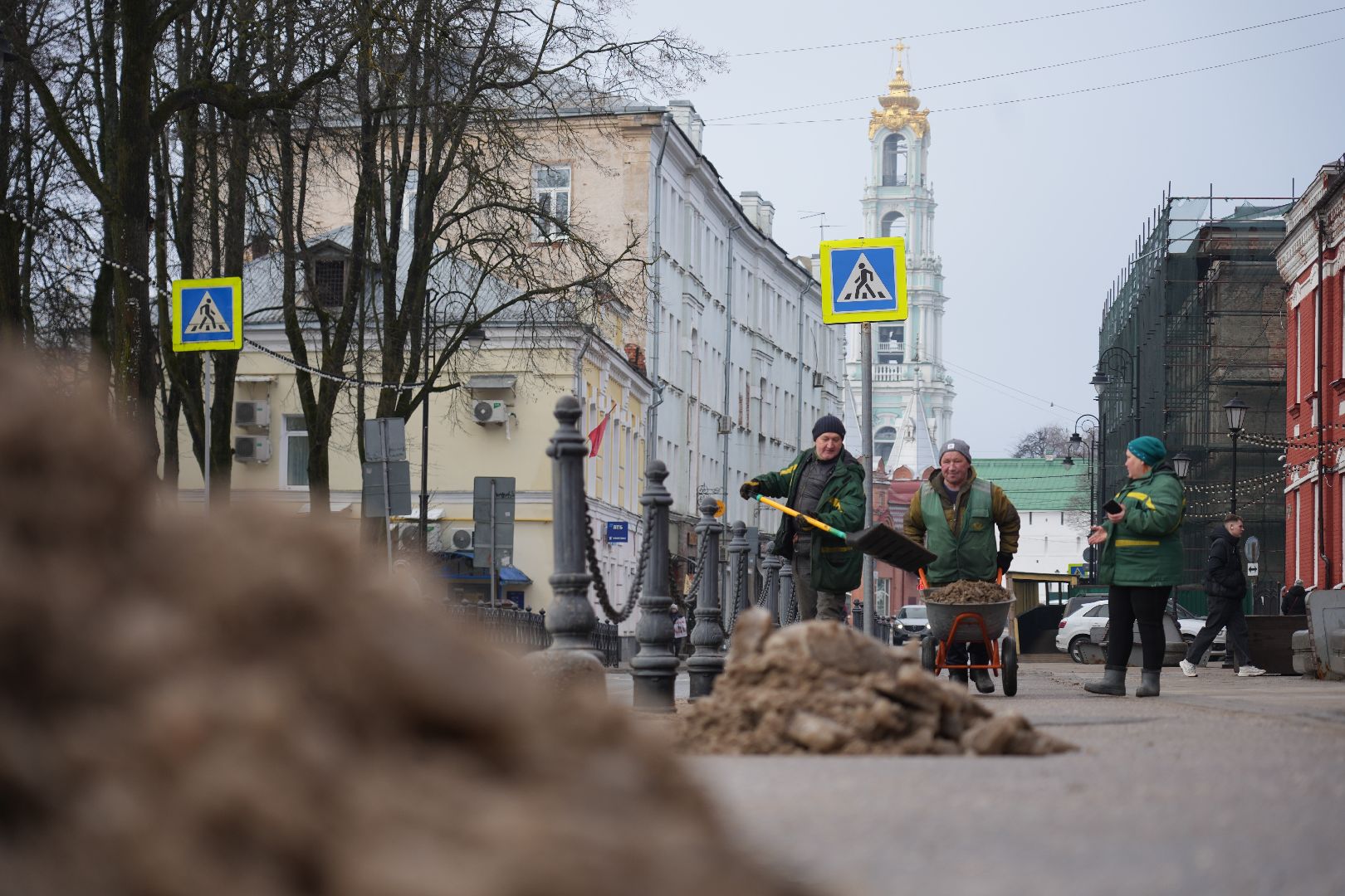сергиев посад, благоустройство, снег, уборка улиц, вертикалка,