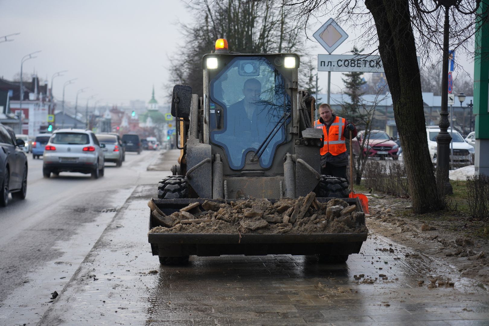 сергиев посад, благоустройство, снег, уборка улиц, вертикалка,