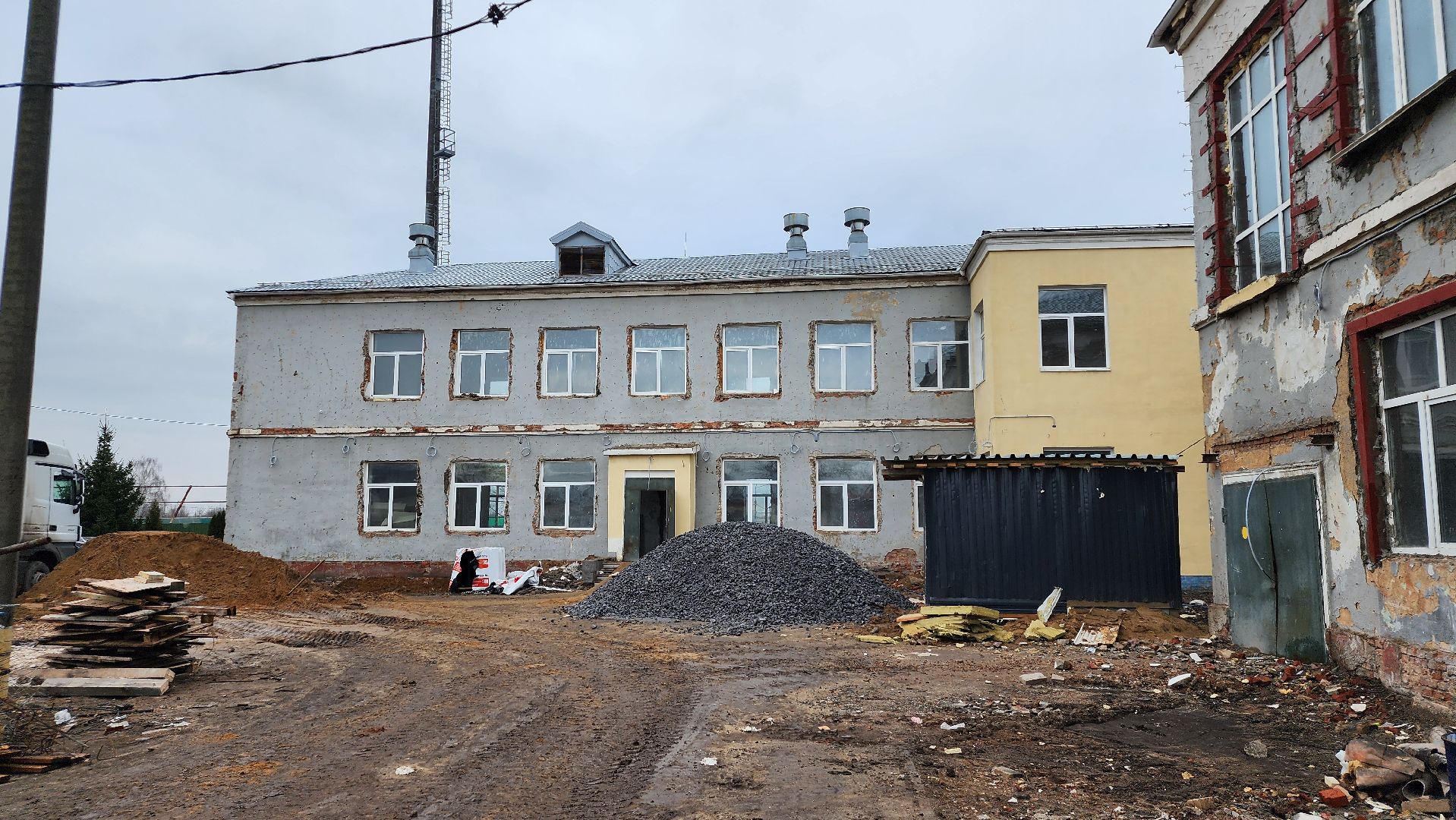 капитальный ремонт, строительство, центр образования, рабочий поселок Обухово, Богородский городской округ, вертикалки,