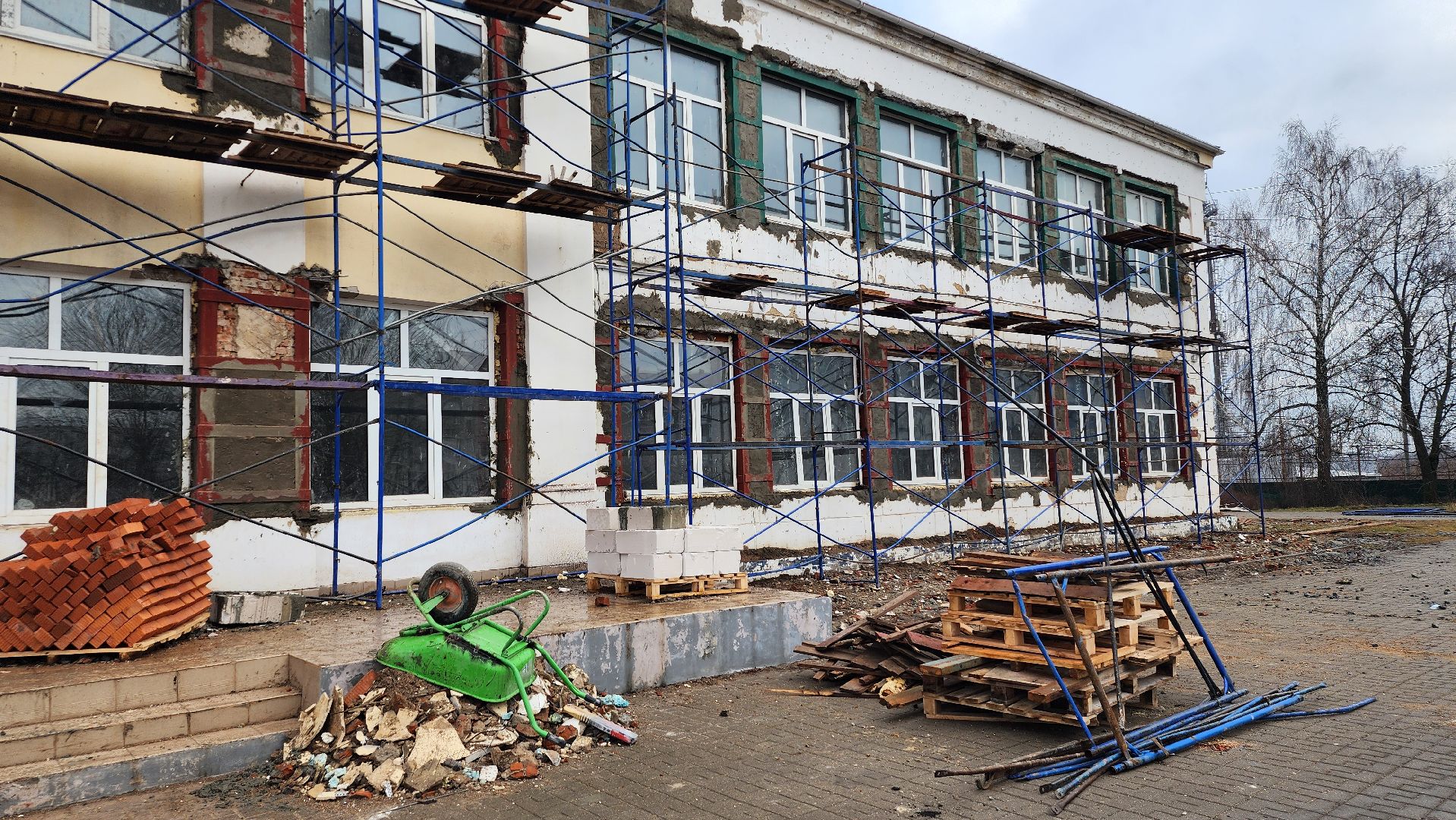 капитальный ремонт, строительство, центр образования, рабочий поселок Обухово, Богородский городской округ, вертикалки,