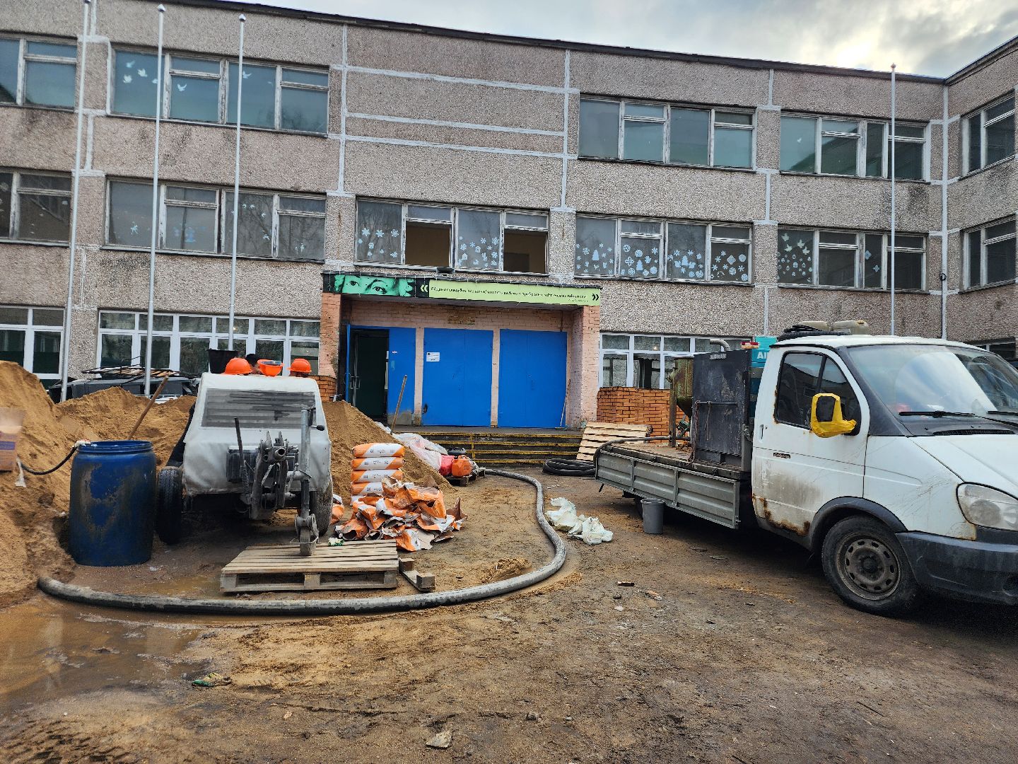 фрязино, капитальныей ремонт, школа, гимназия, вертикалки,