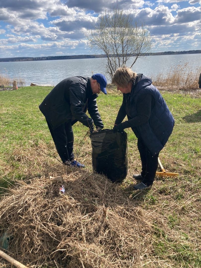 Солнечногорск, благоустройство, субботник, пляж, озеро