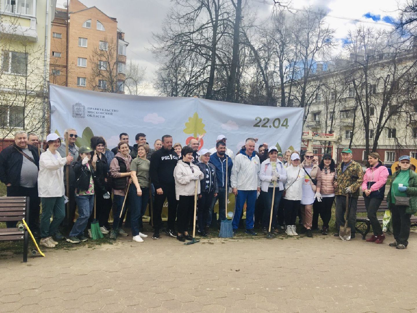 Субботник, благоустройство, Фрязино, пенсионеры, ветераны