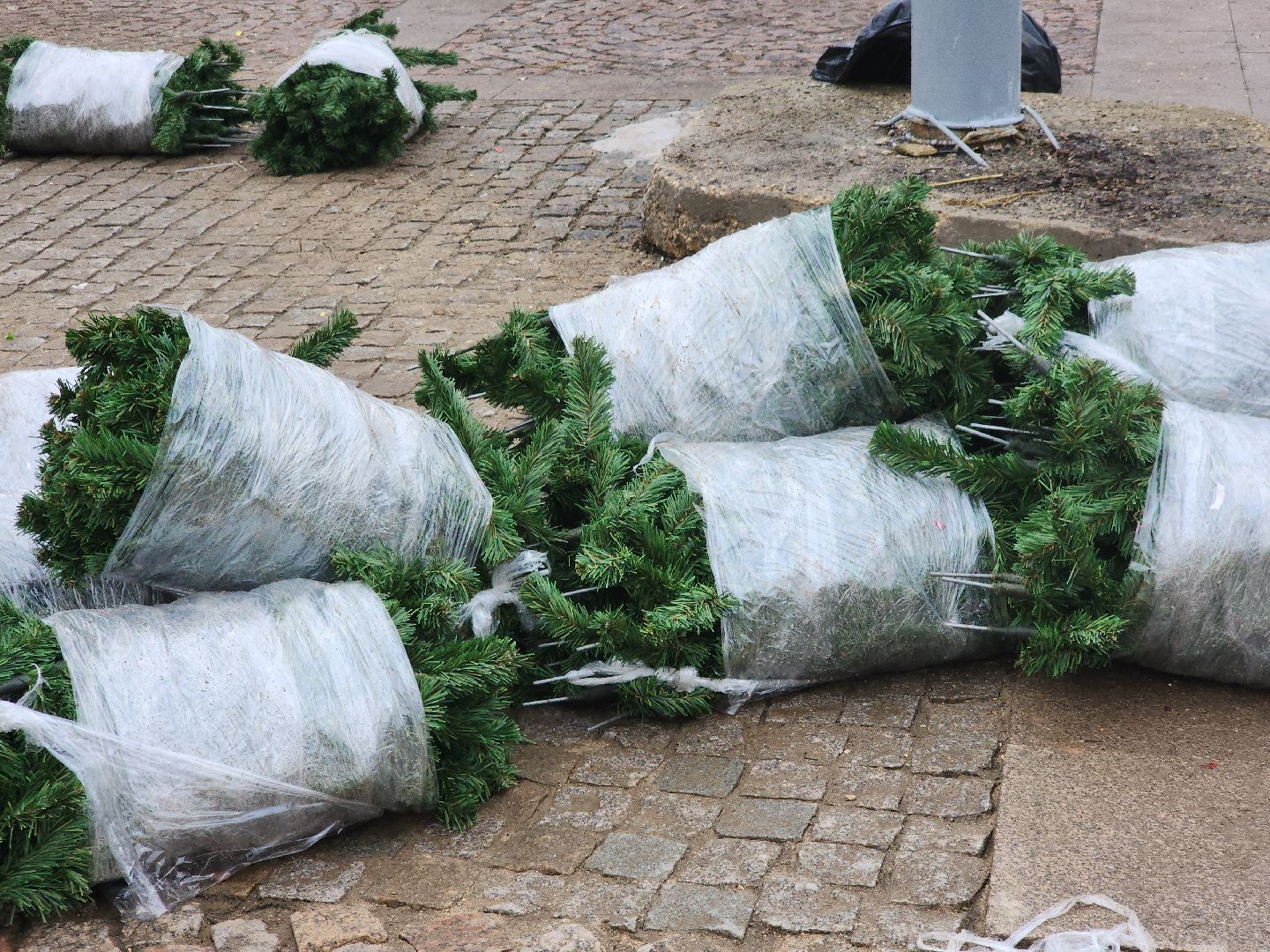 долгопрудный, площадь собина, демонтаж елок, ледяной городок, вертикалки,