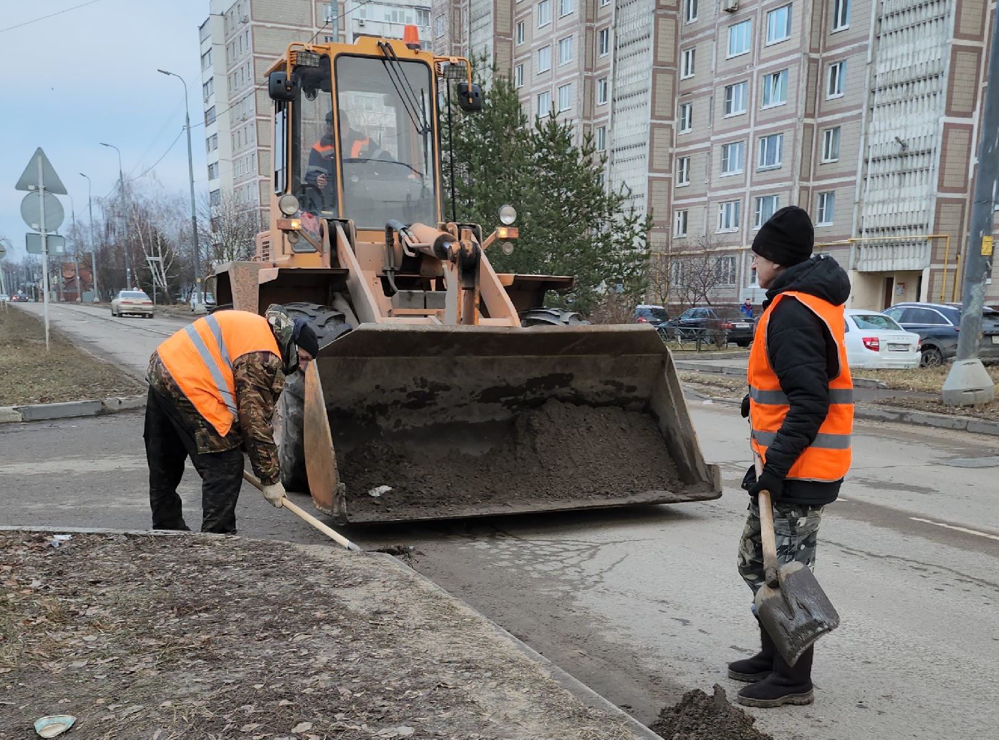серпухов, подмосковье, уборка улиц,