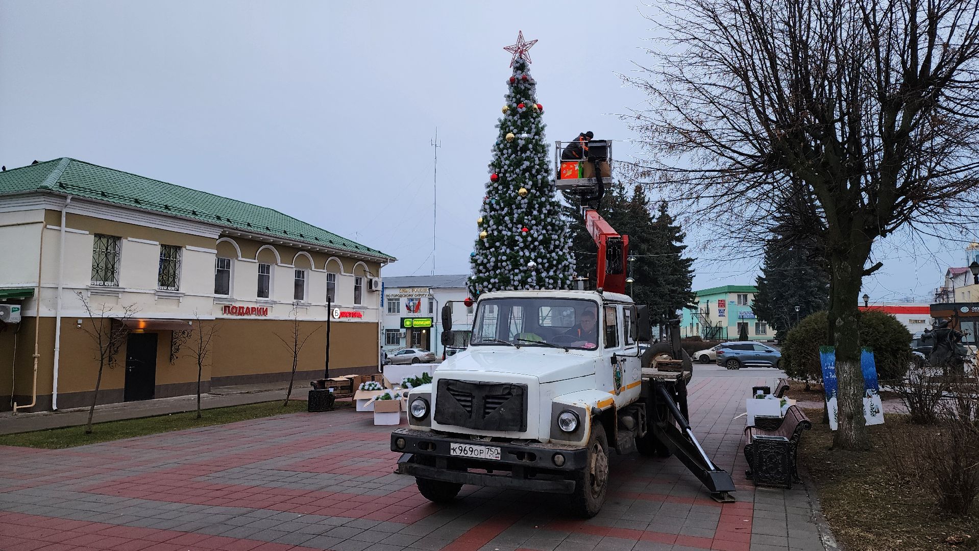 кашира, новогодняя елка, украшения, благоустройство, демонтаж, вертикалки,