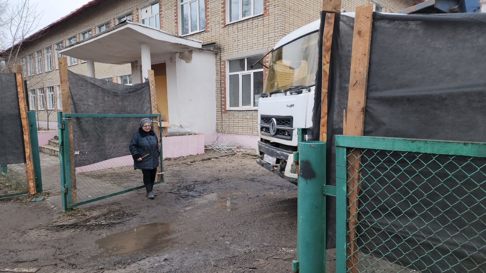 школа, стройка, дети, родители,