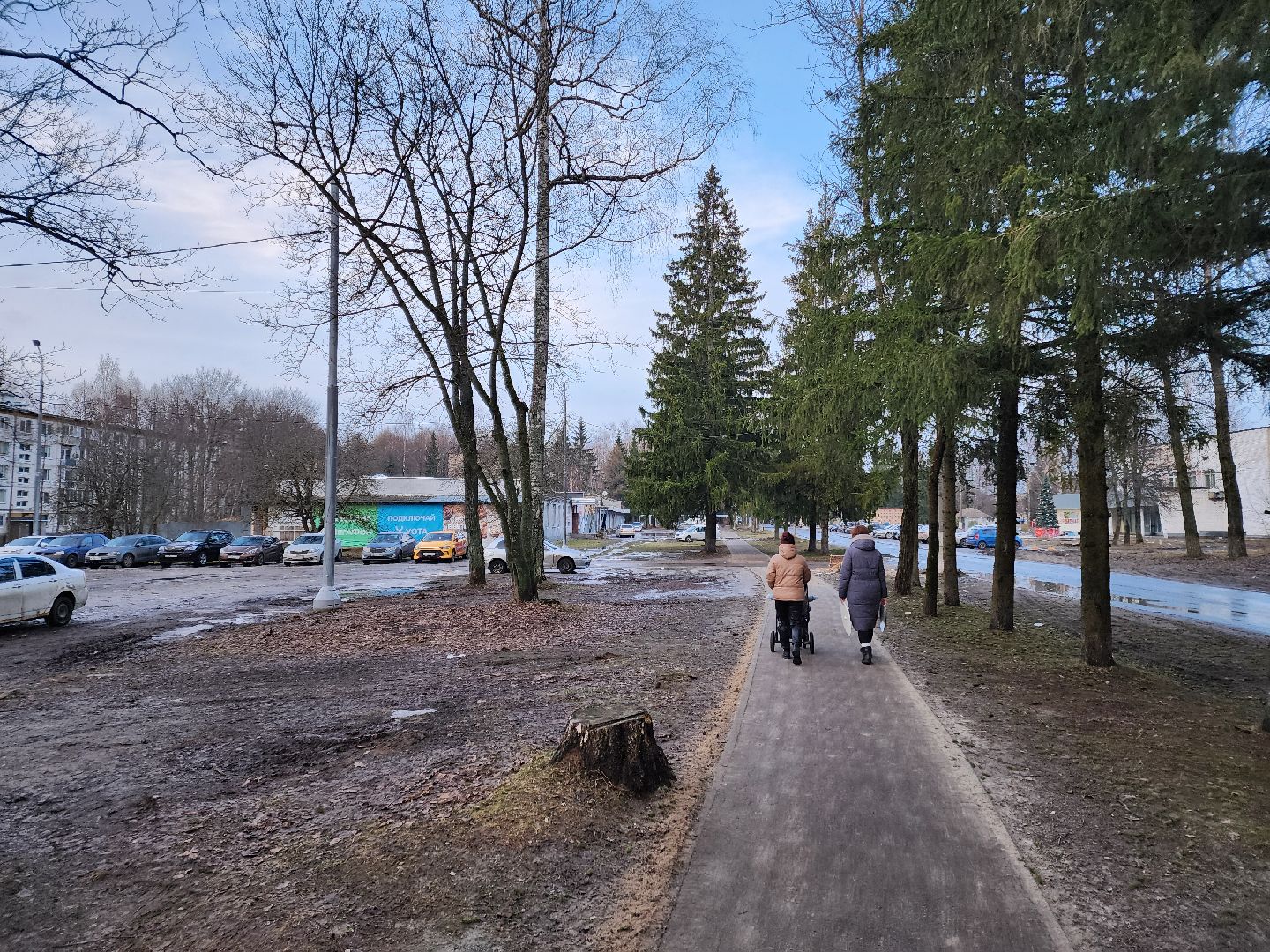 Чехов, деревня Алексеевка, уборка дорог, уборка тротуаров, содержание дорог и тротуаров, пешеходные дорожки, уборочная техника, мбу чеховское благоустройство, вертикалка,