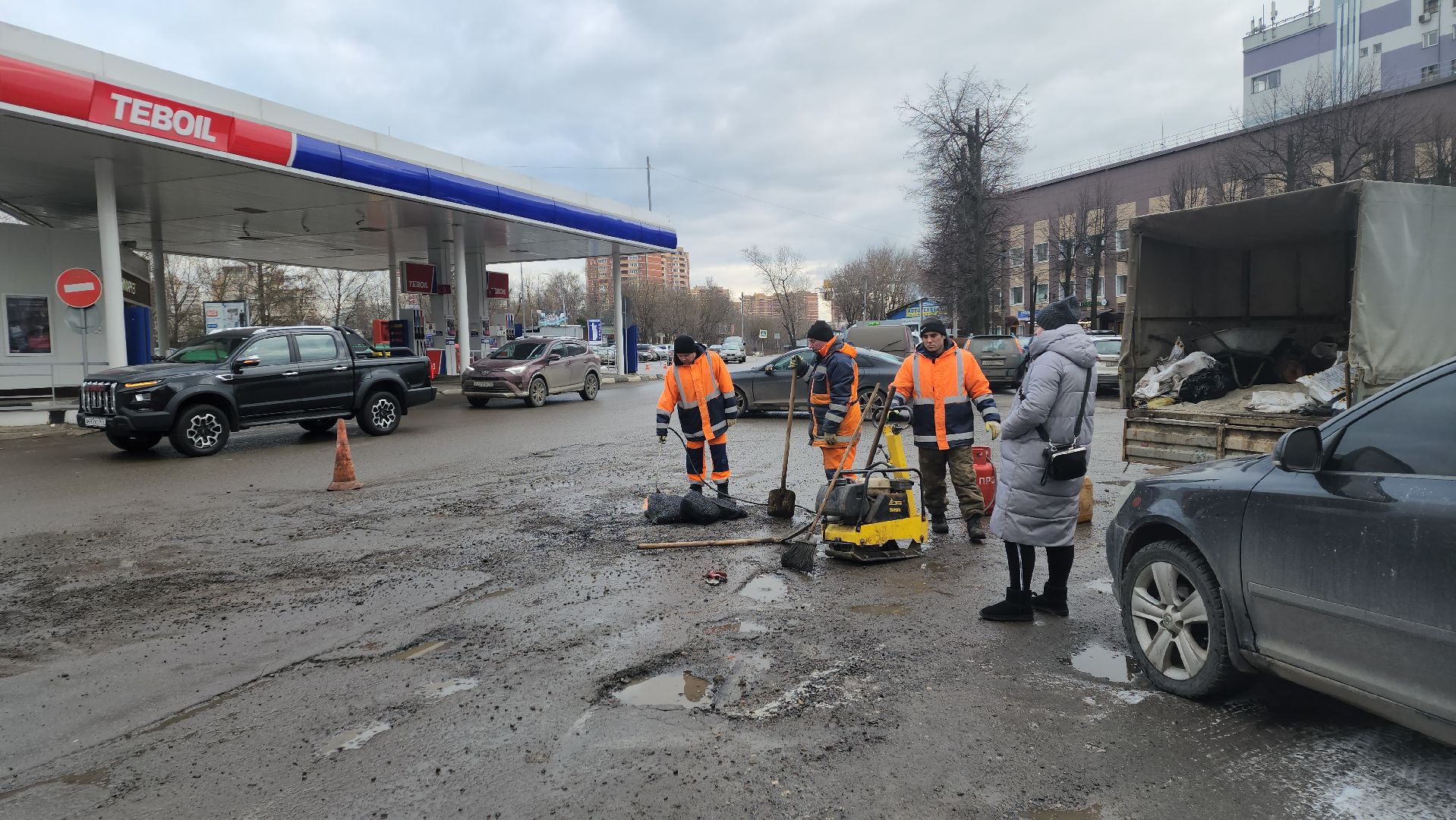 вертикалки, ивантеевка, ямочный ремонт, дорожное покрытие, асфальтирование, коммунальные службы,