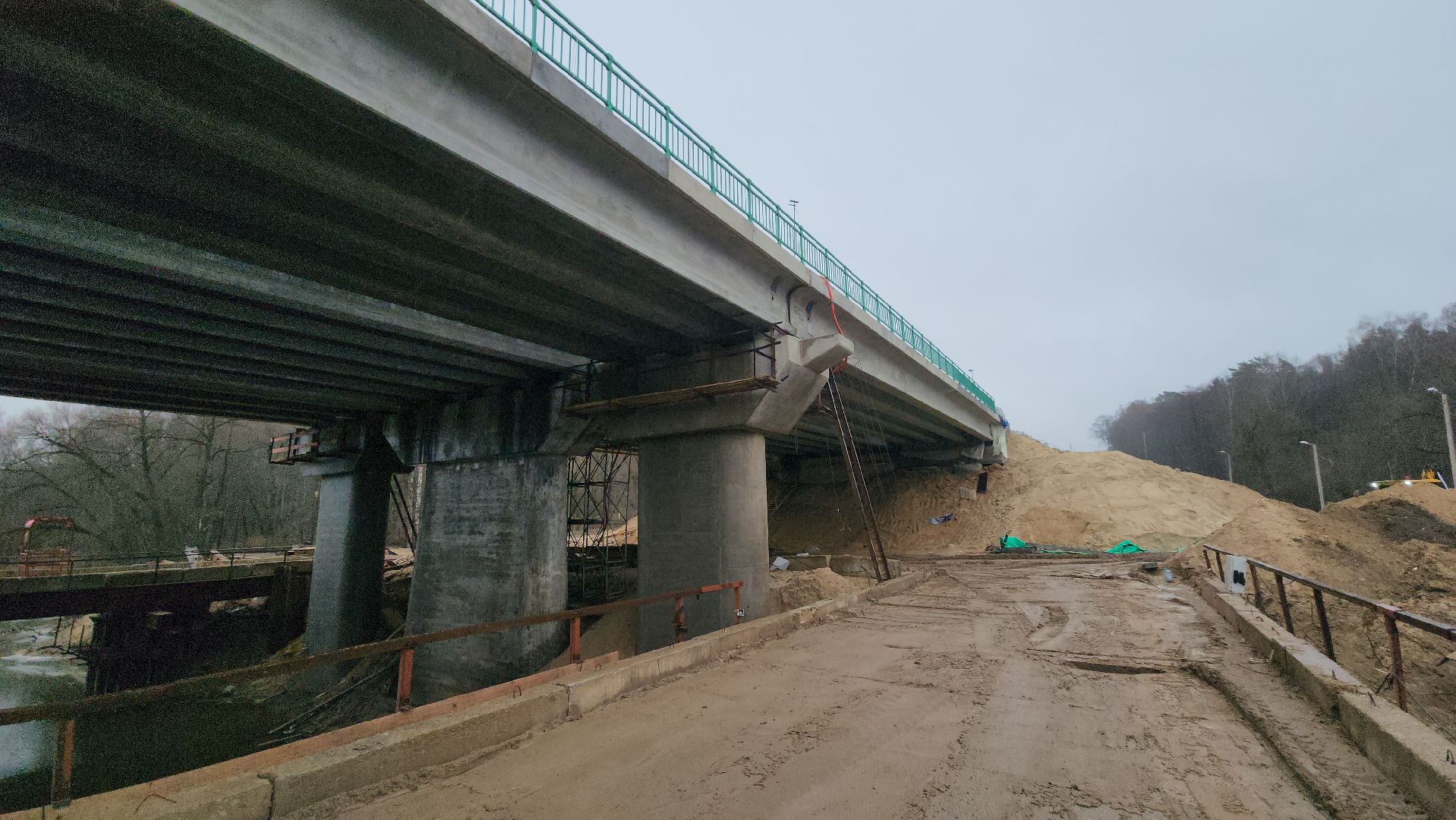 серпухов, федеральная трасса А108, мост через реку Нара, строительство моста, дороги, вертикалка,