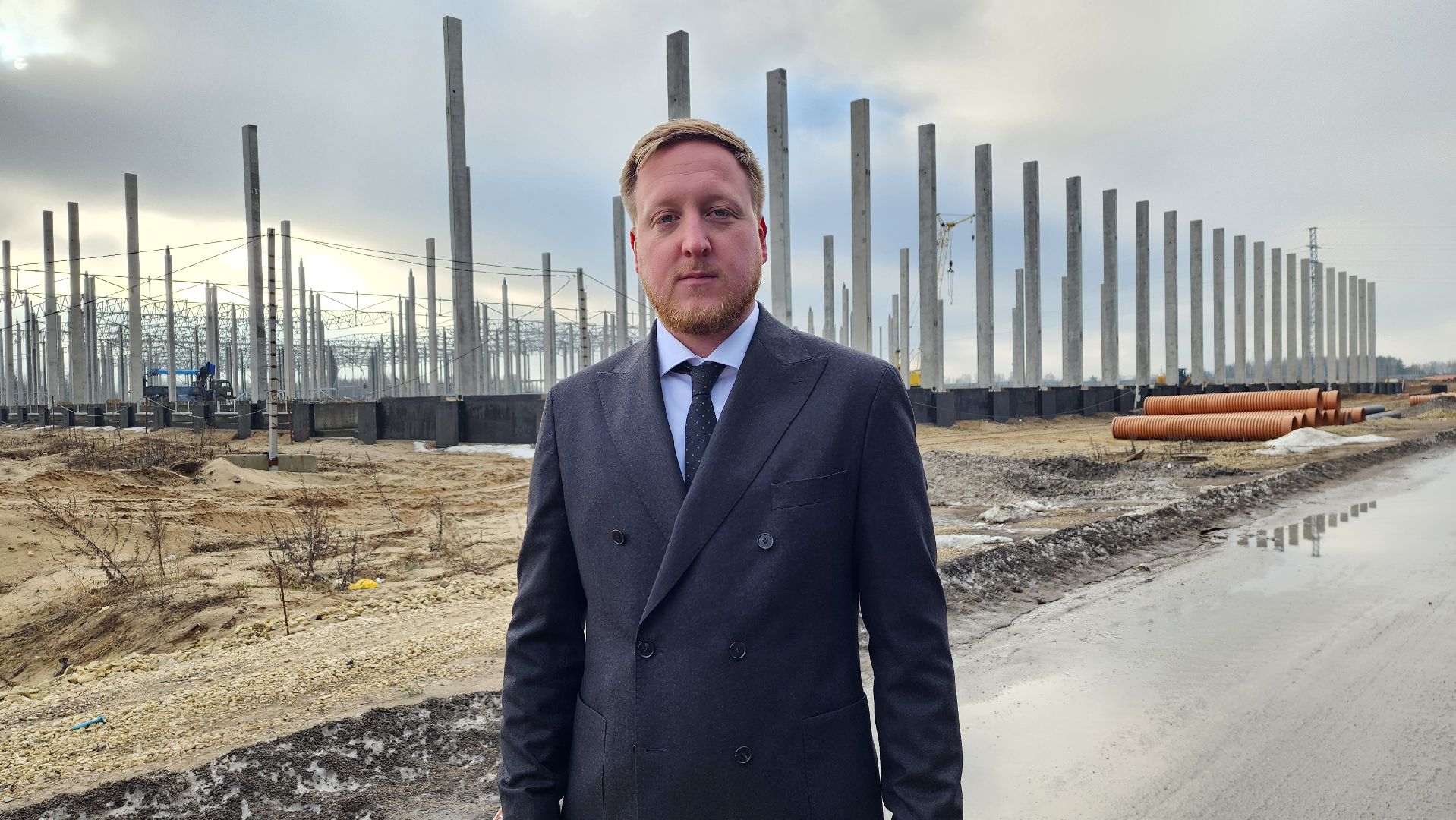 складской комплекс, Атлант-парк, строительство, рабочий поселок Обухово, Богородский городской округ, вертикалки,