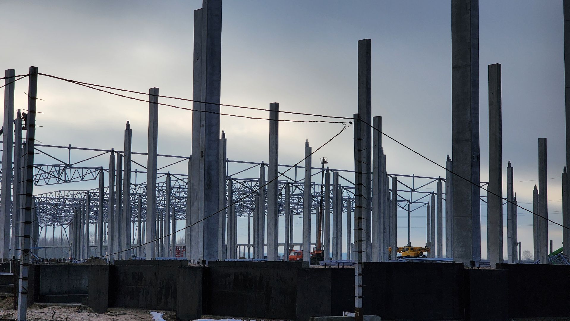 складской комплекс, Атлант-парк, строительство, рабочий поселок Обухово, Богородский городской округ, вертикалки,