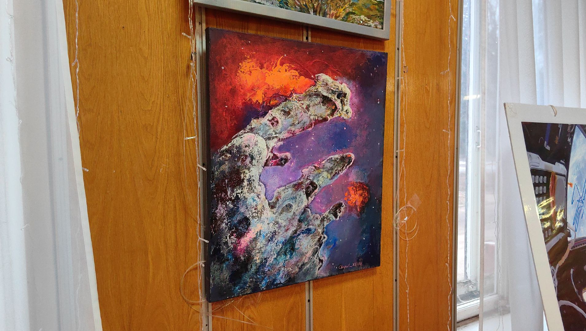 выставка, мкс, роскосмос, картины, рисунки,