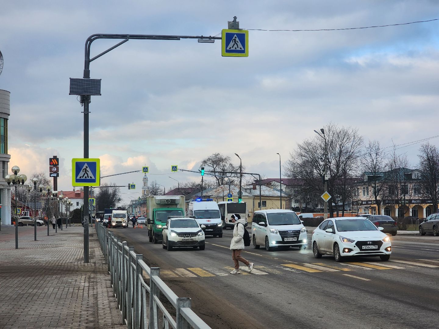 Коломна, дороги, пешеходный переход,
