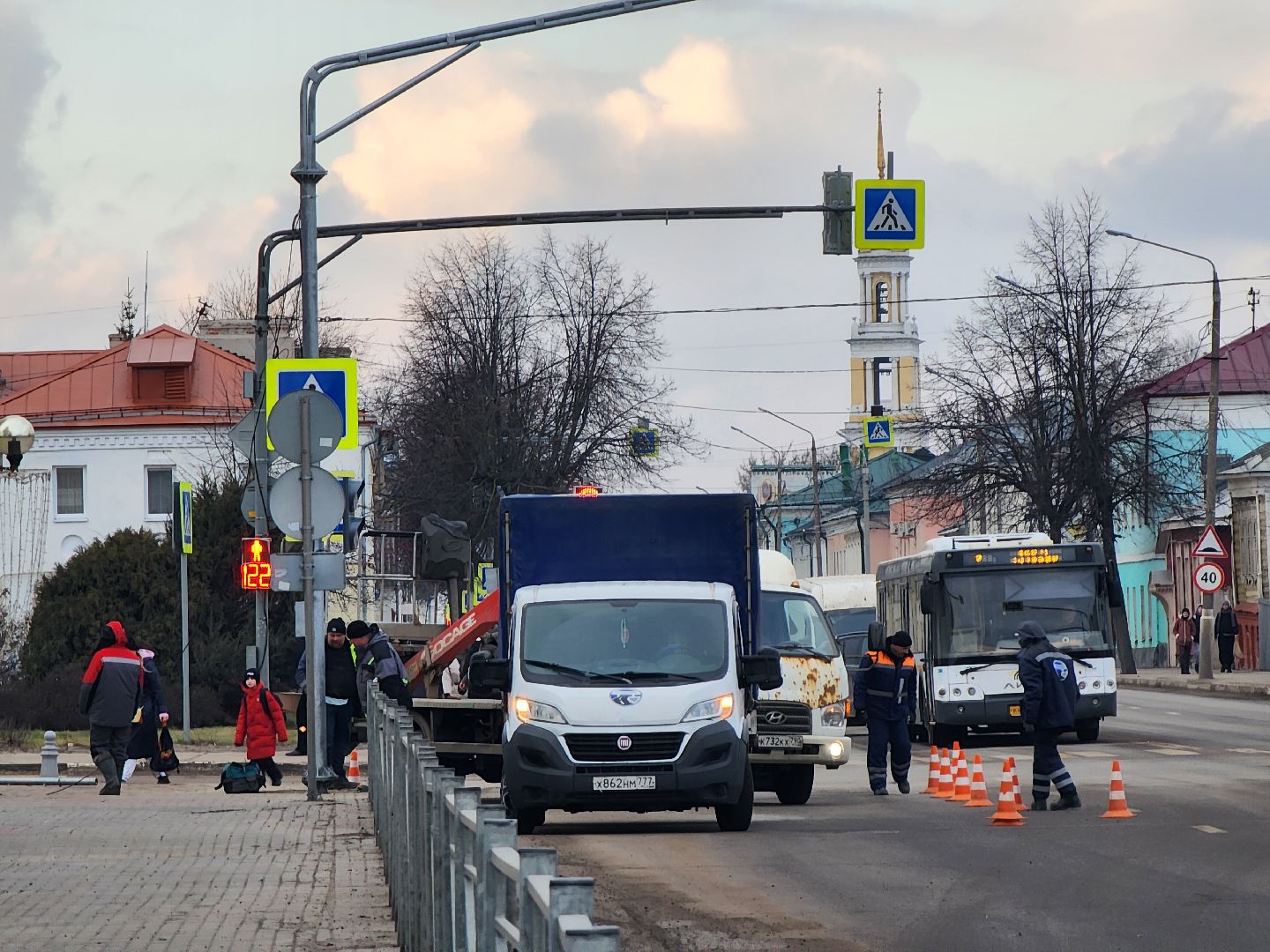 Коломна, дороги, пешеходный переход,