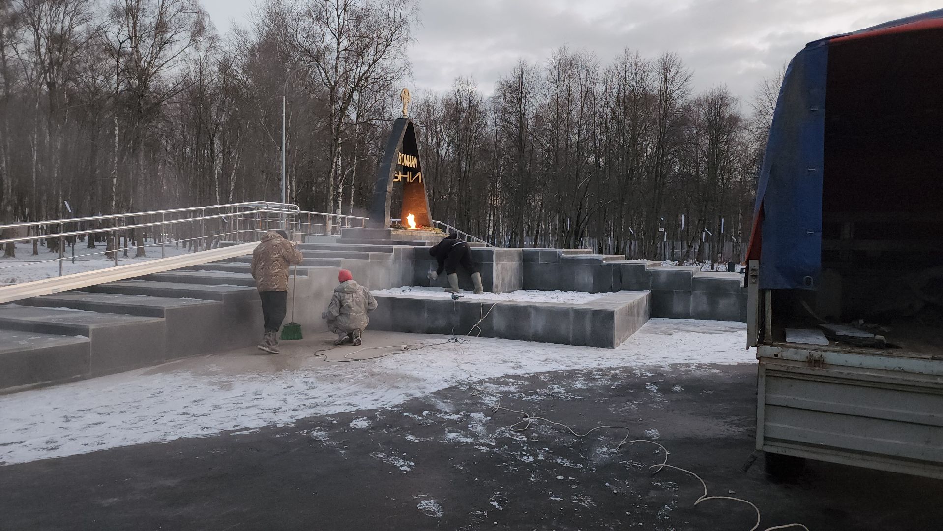 Мемориал, Исправление дефектов, Лобня, Звонница, вертикалки,