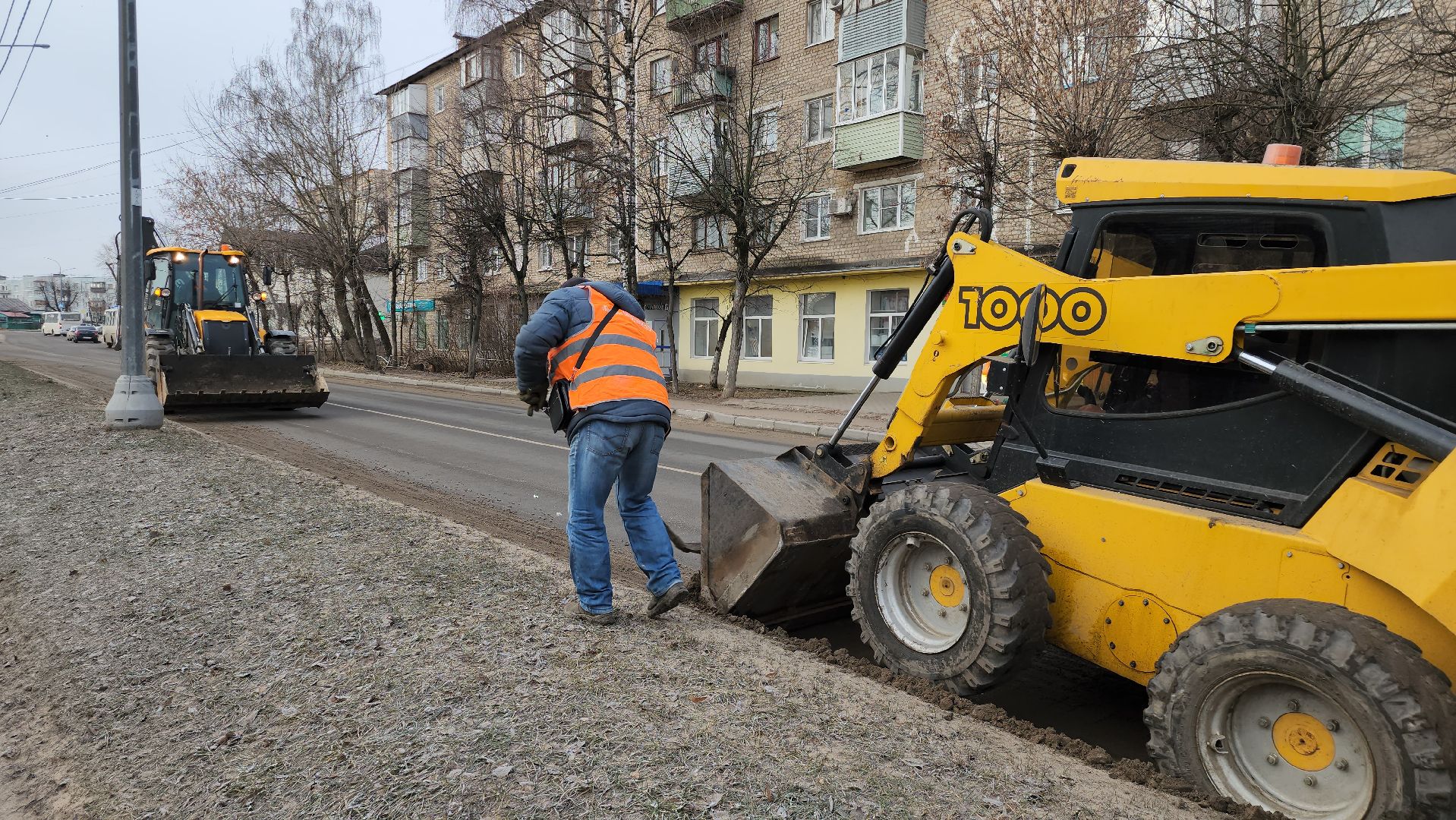 серпухов, подмосковье, уборка дороги,