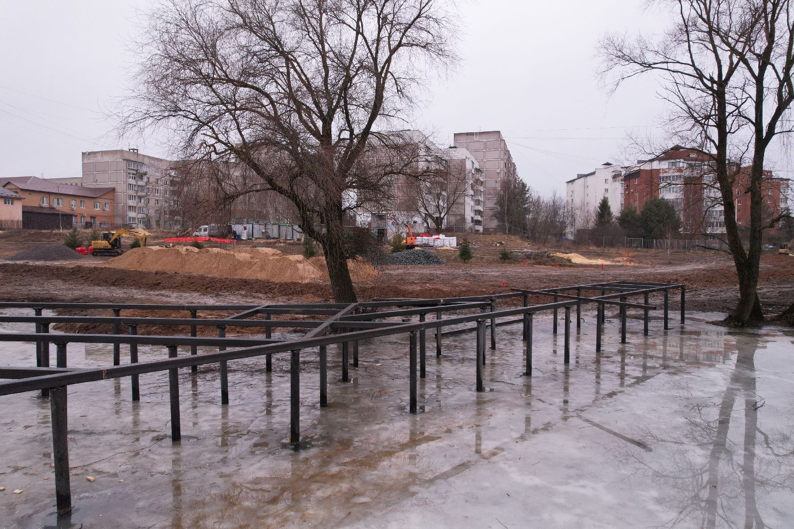 видео с коптера, чехов, благоустройство,