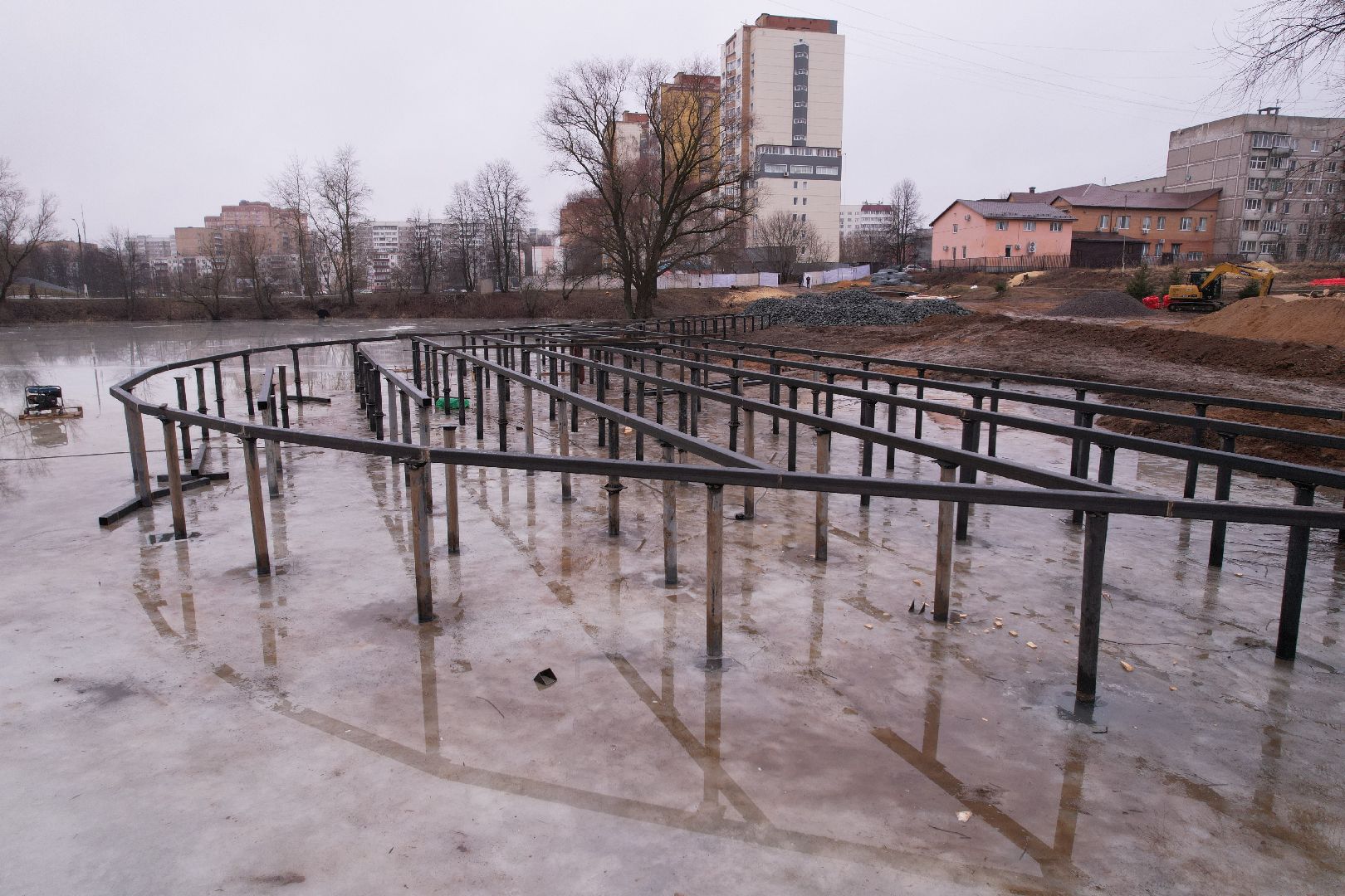 видео с коптера, чехов, благоустройство,