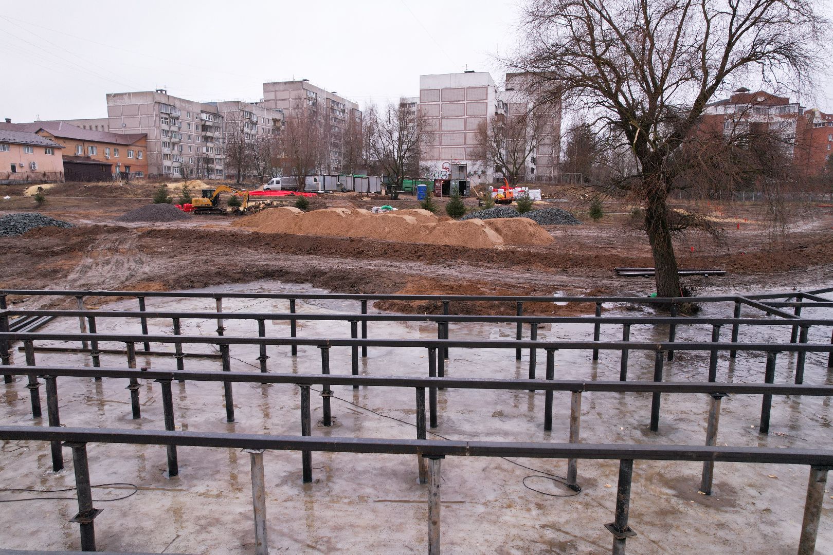 видео с коптера, чехов, благоустройство,