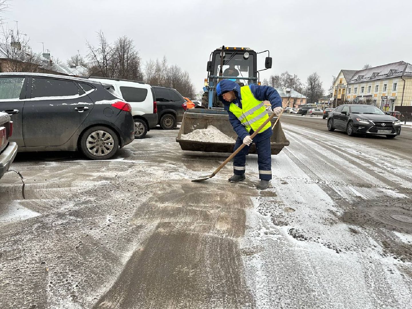 уборка снега, коммунальная служба, погода, домодедово,