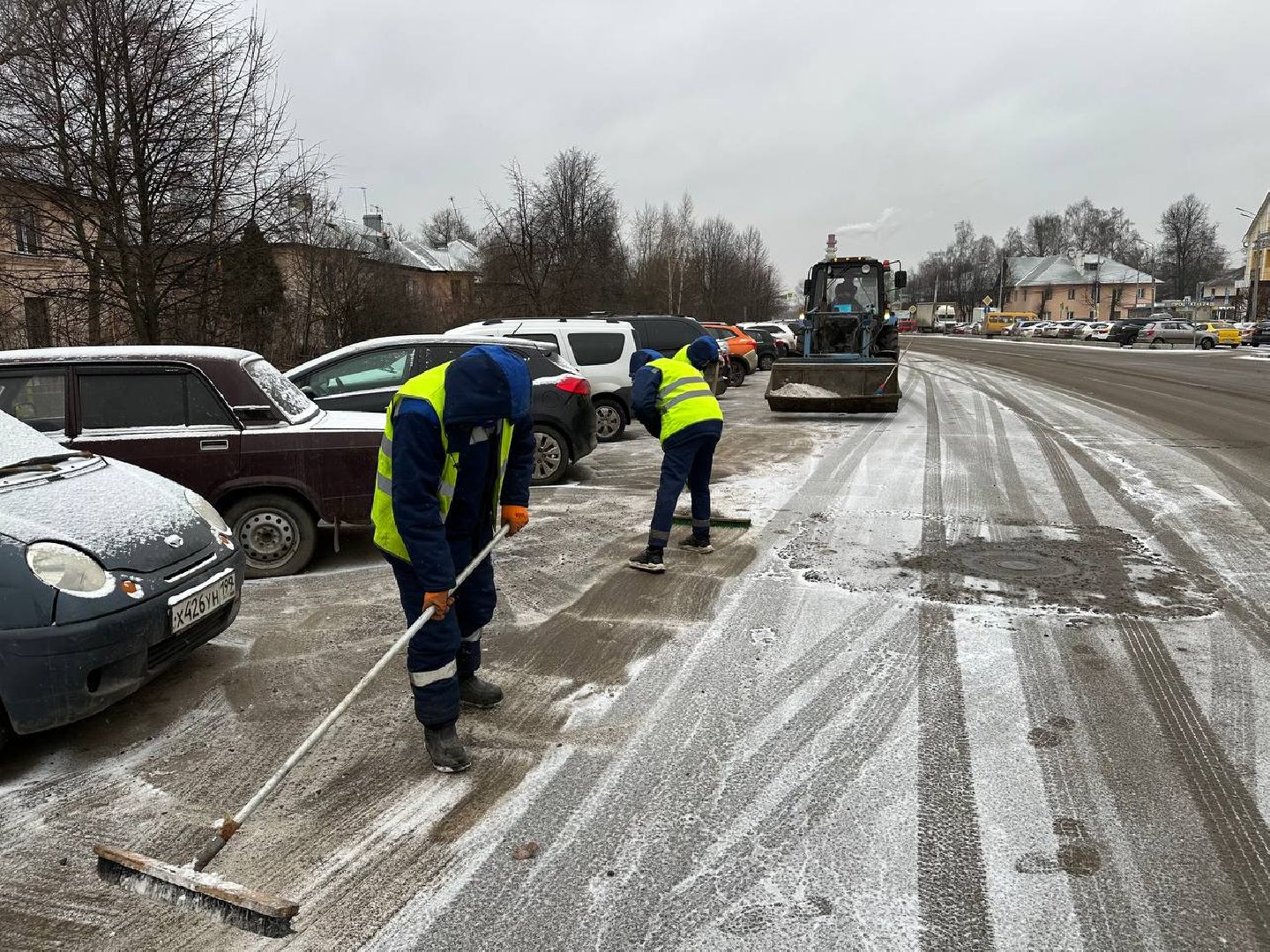 уборка снега, коммунальная служба, погода, домодедово,
