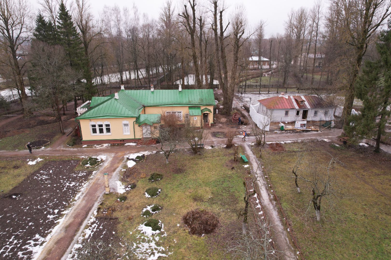 видео с коптера, чехов, музей-заповедник