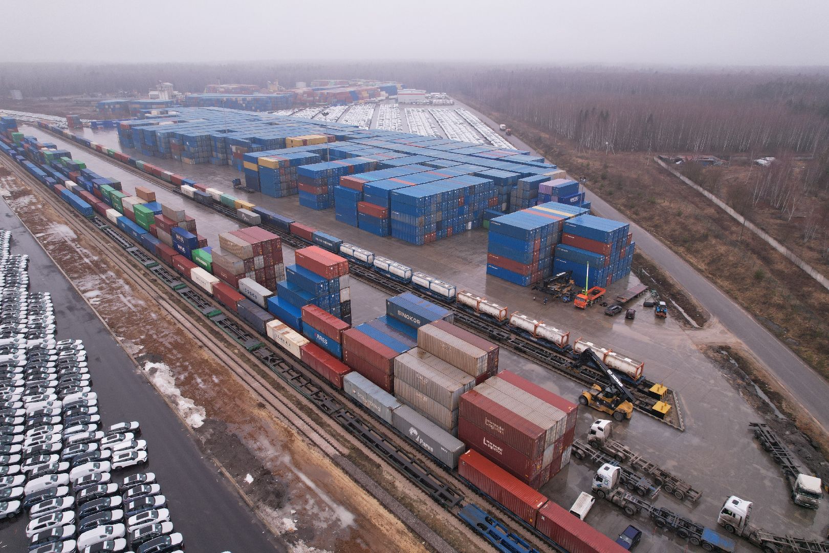 видео с коптера, чехов, сухой порт,