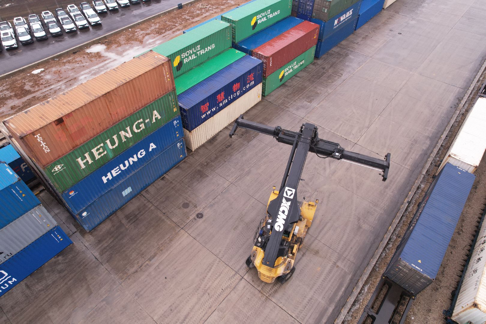 видео с коптера, чехов, сухой порт,