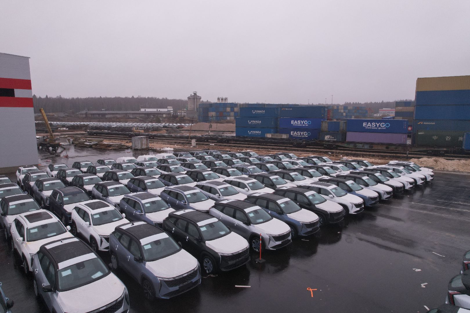 видео с коптера, чехов, сухой порт,