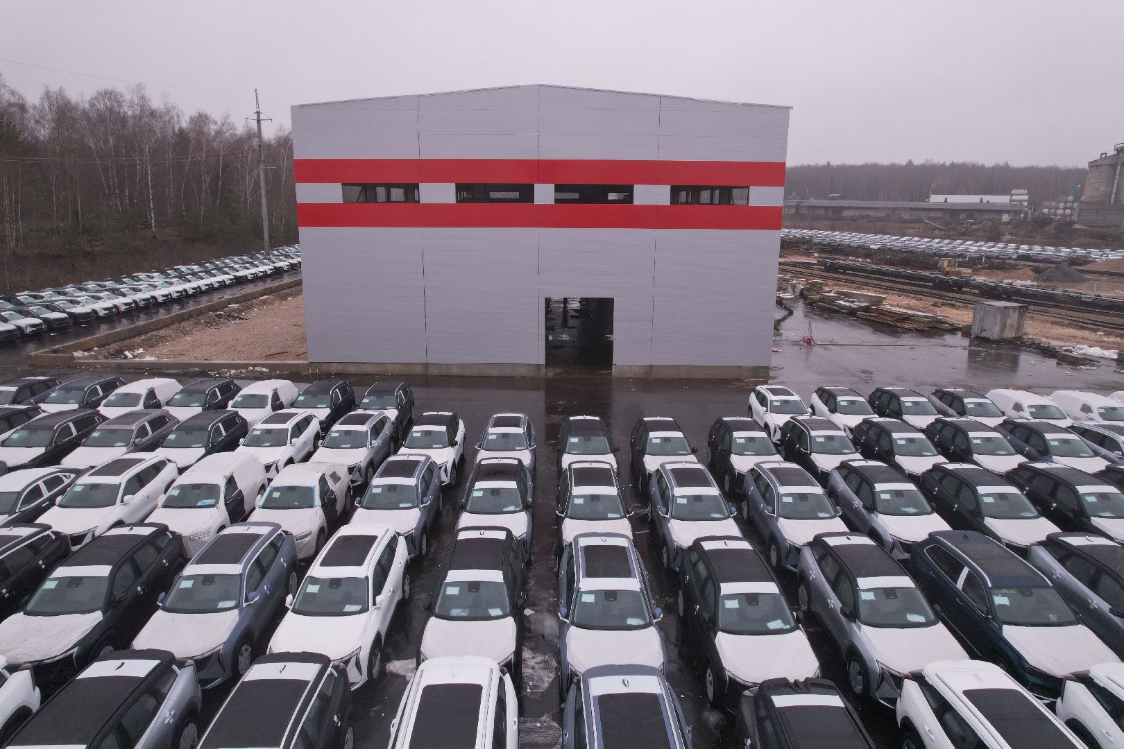 видео с коптера, чехов, сухой порт,