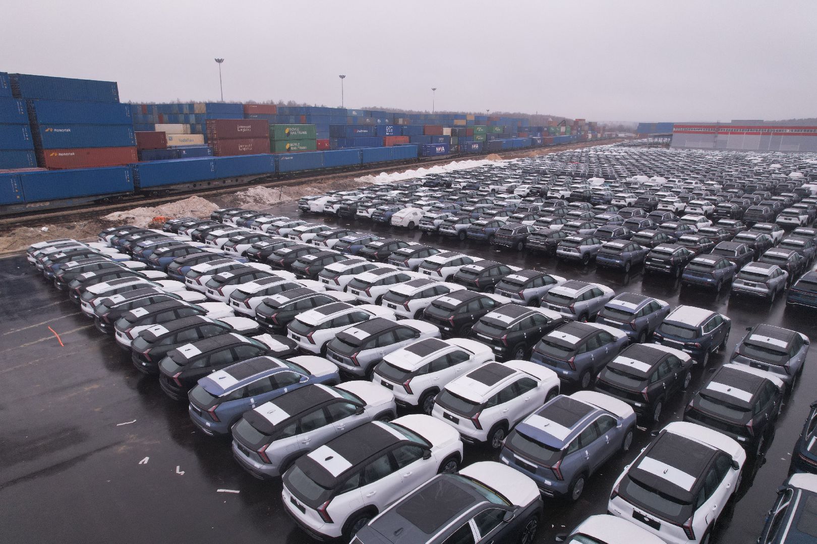 видео с коптера, чехов, сухой порт,