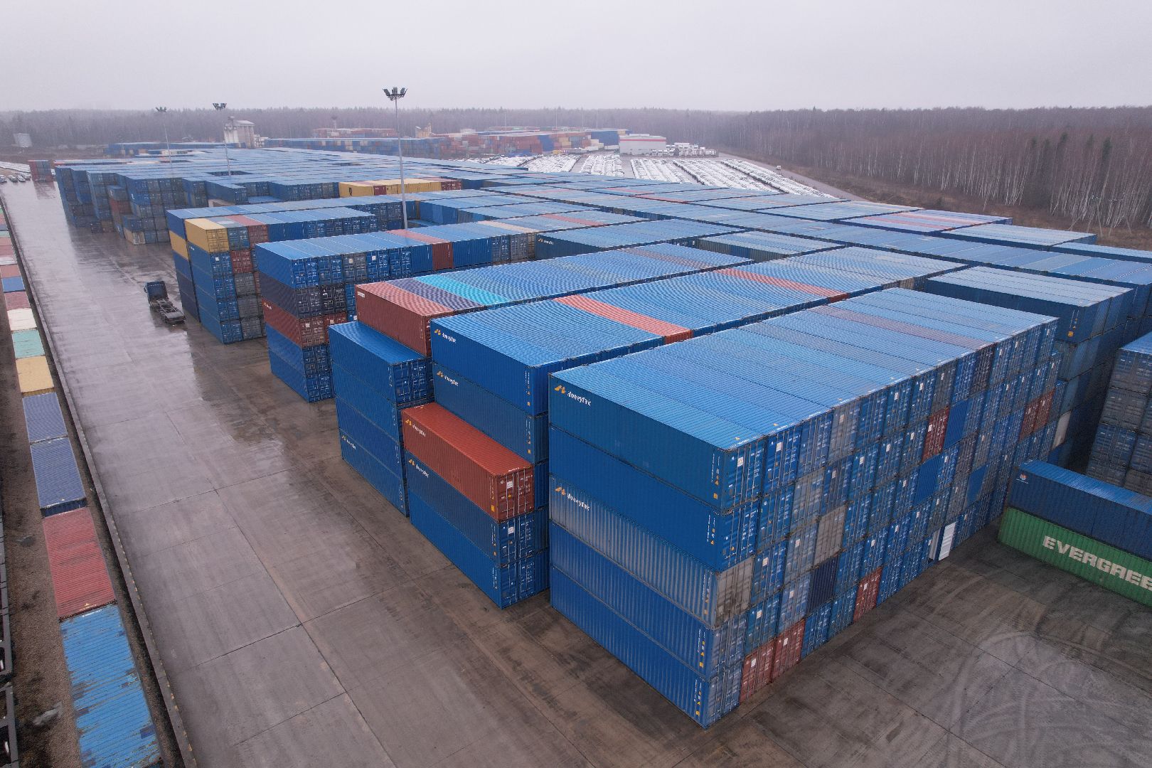 видео с коптера, чехов, сухой порт,