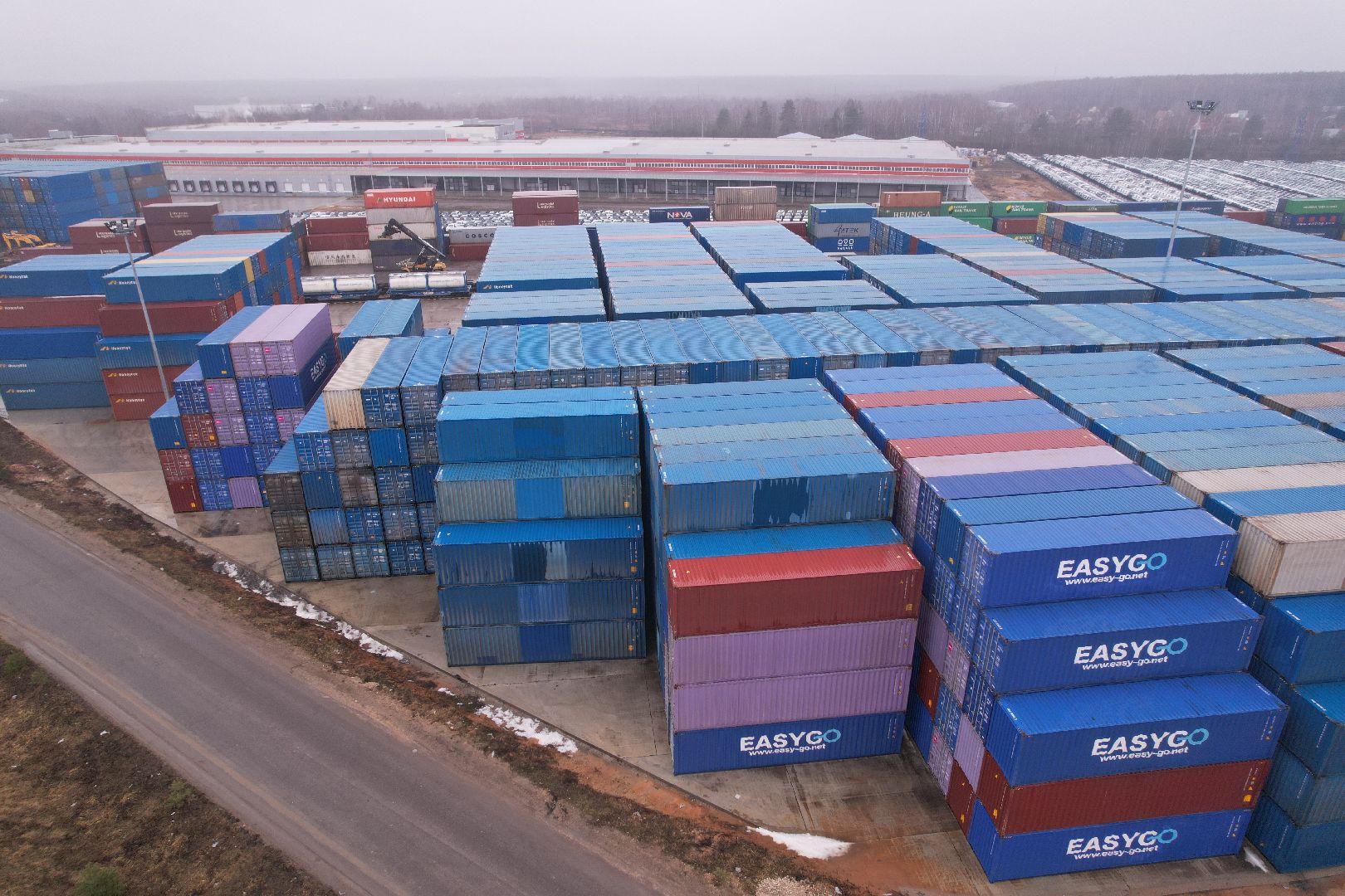 видео с коптера, чехов, сухой порт,