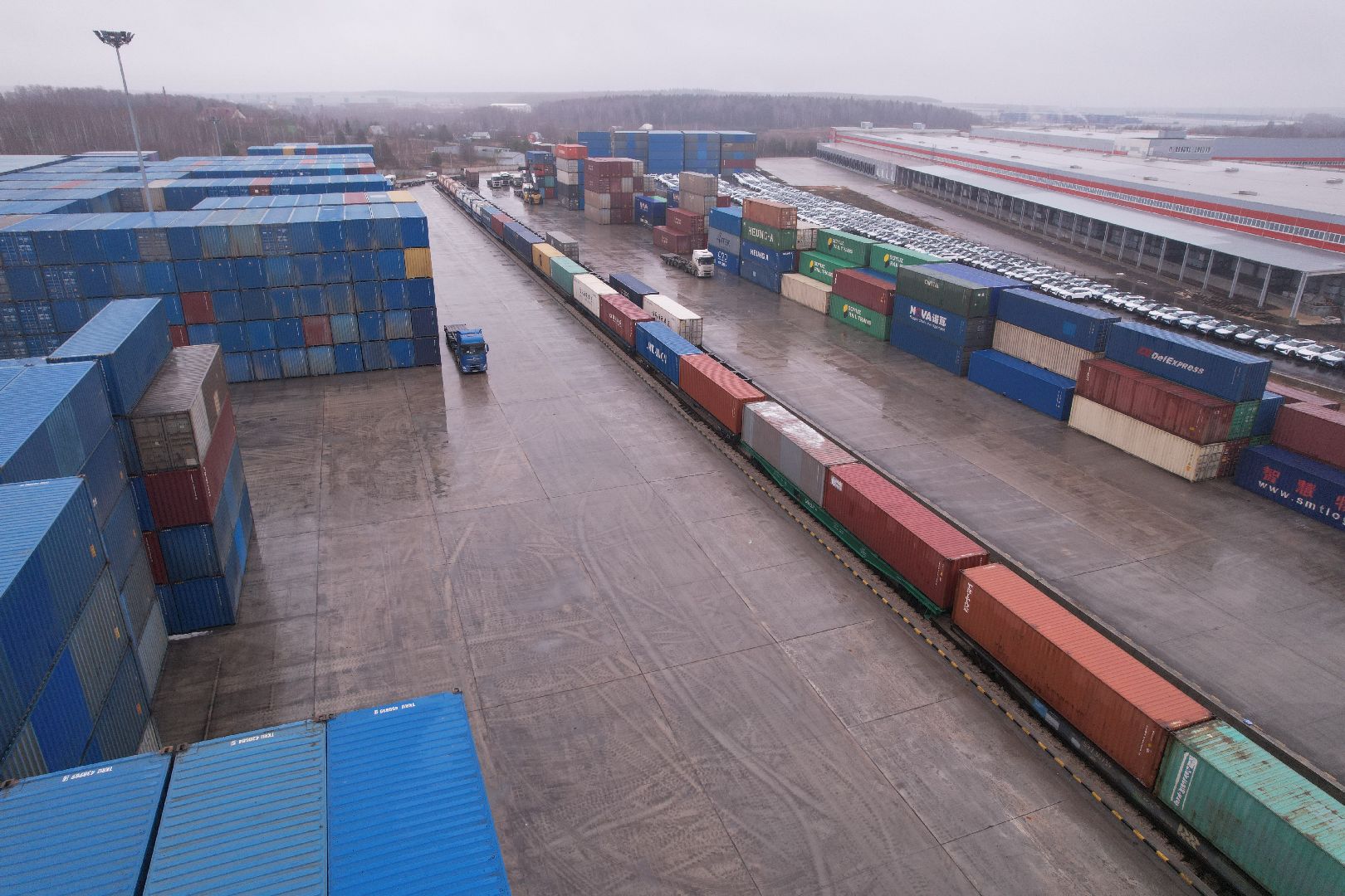 видео с коптера, чехов, сухой порт,