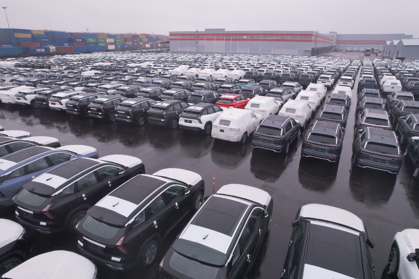 видео с коптера, чехов, сухой порт,