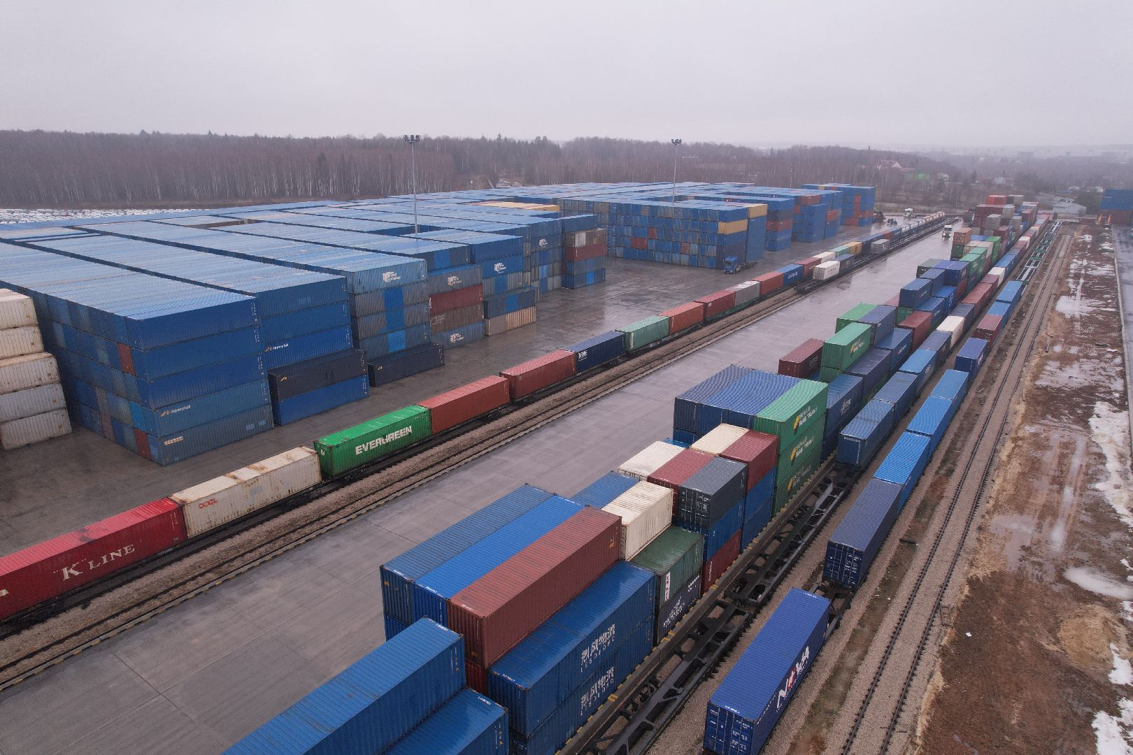 видео с коптера, чехов, сухой порт,