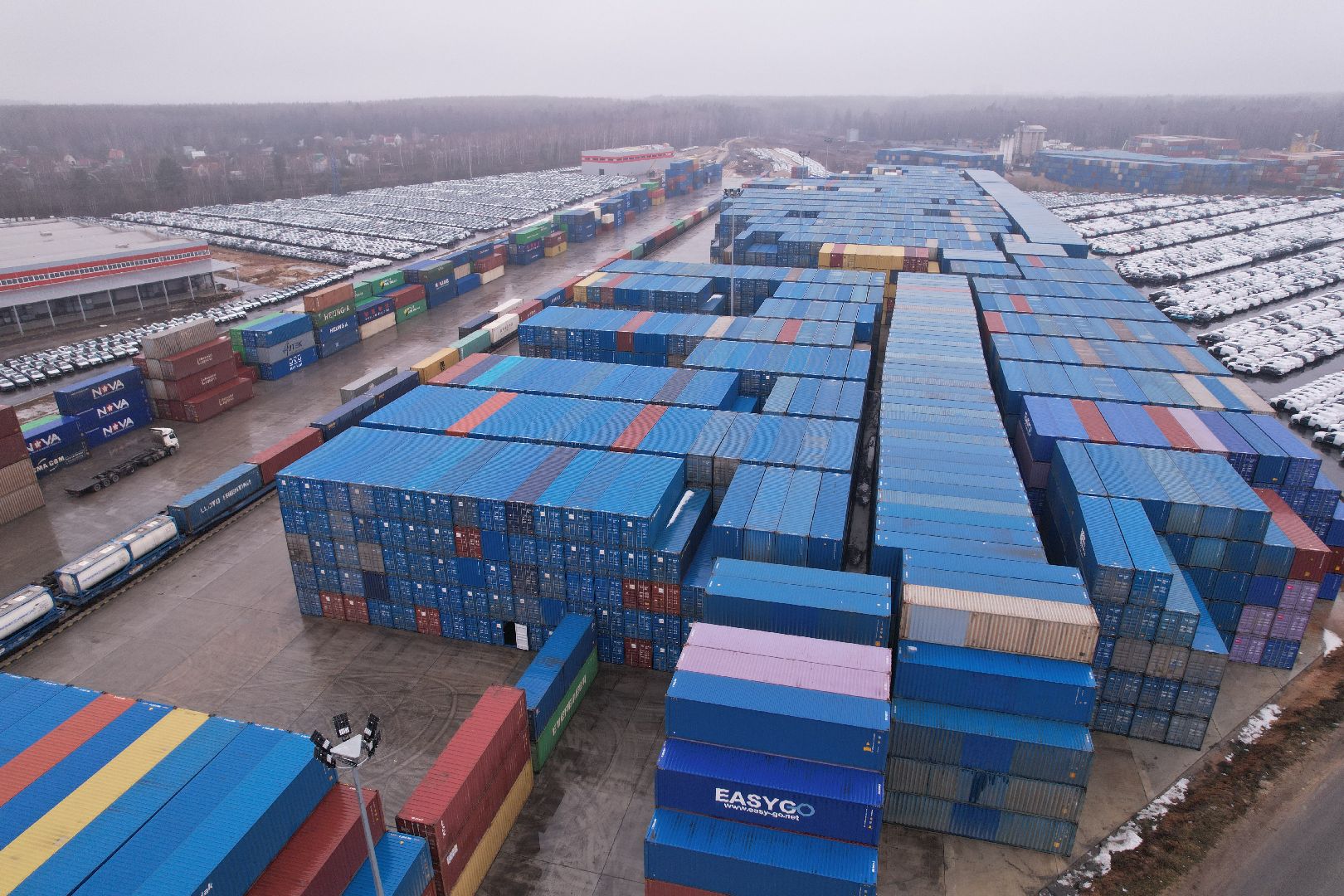 видео с коптера, чехов, сухой порт,