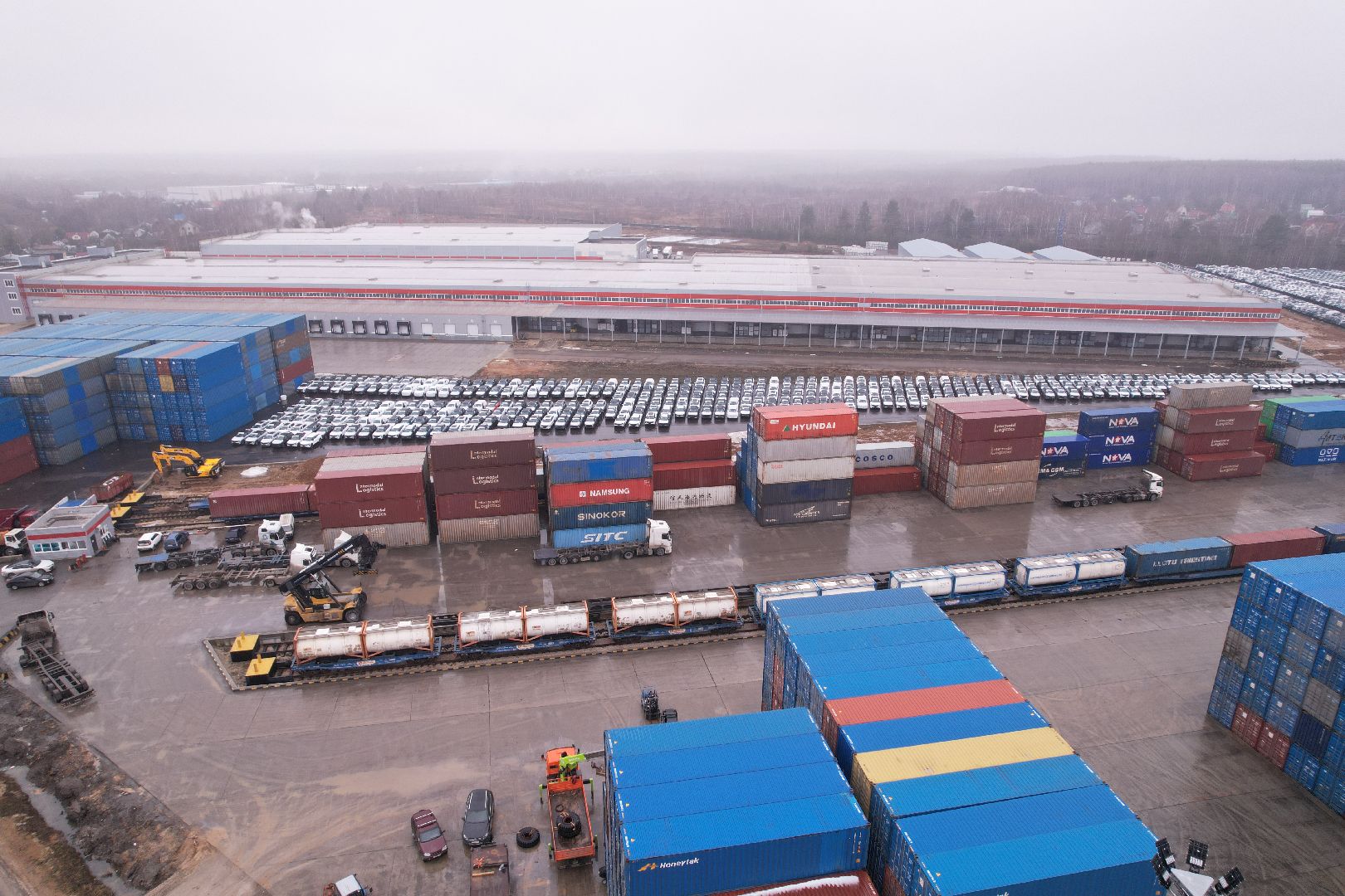 видео с коптера, чехов, сухой порт,