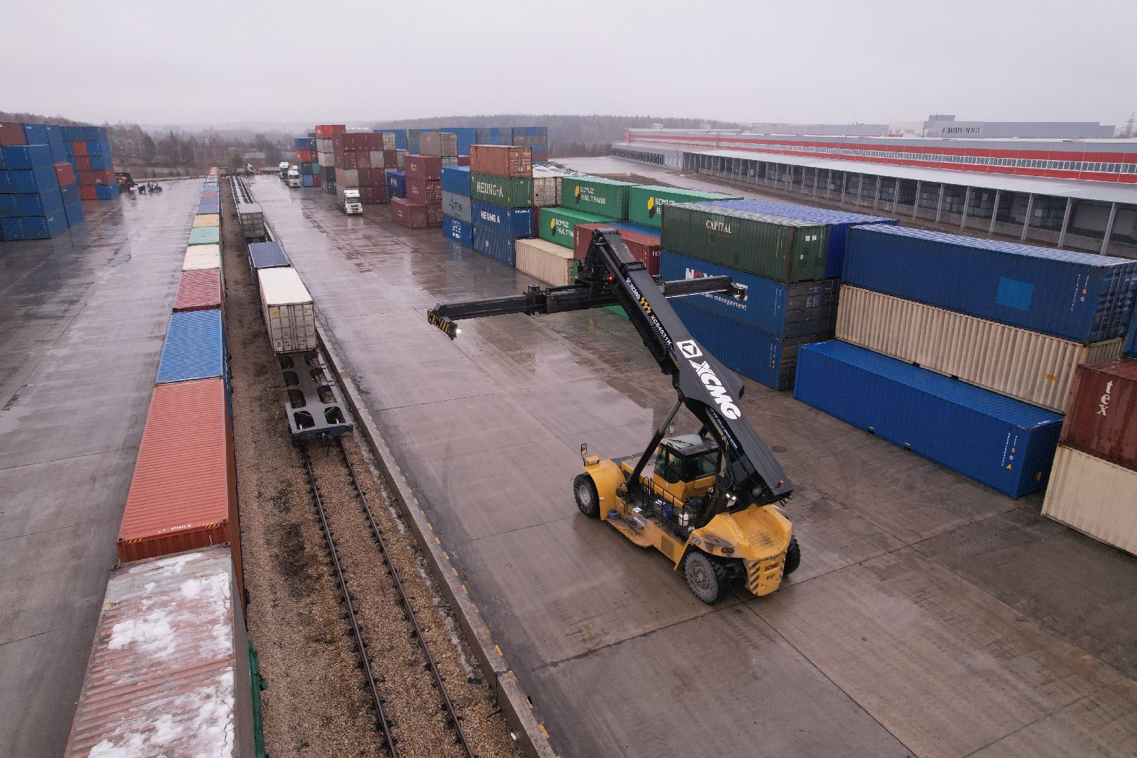 видео с коптера, чехов, сухой порт,