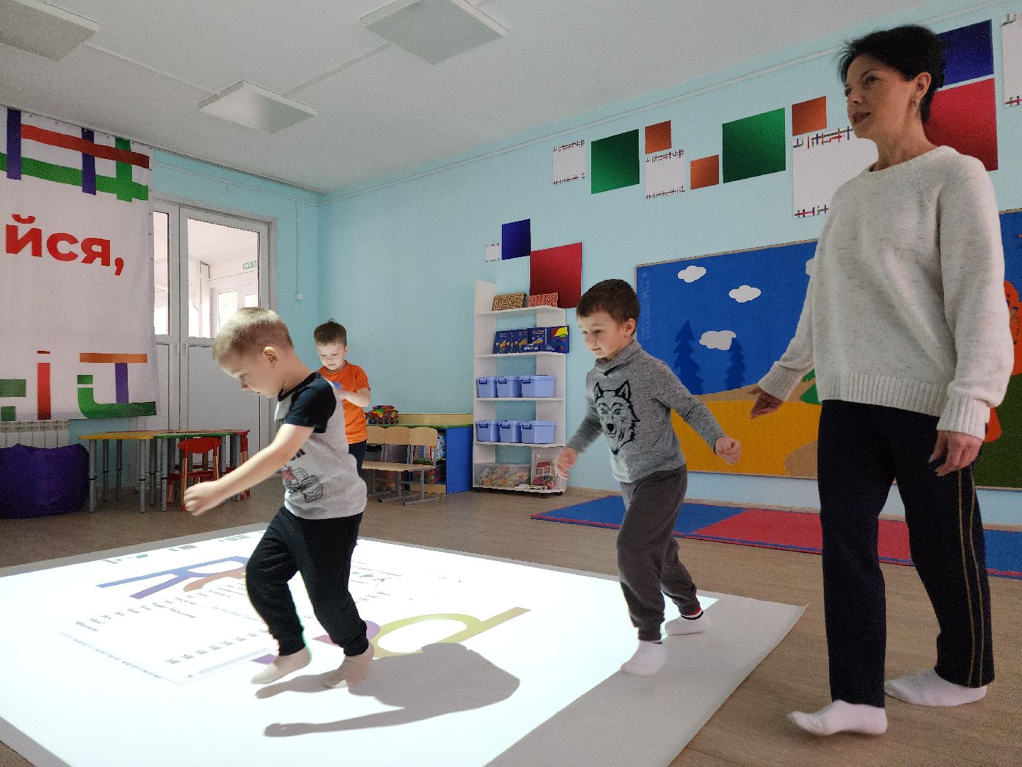 вертикалки, детские сады, орехово-зуево, интерактивный пол, дети,