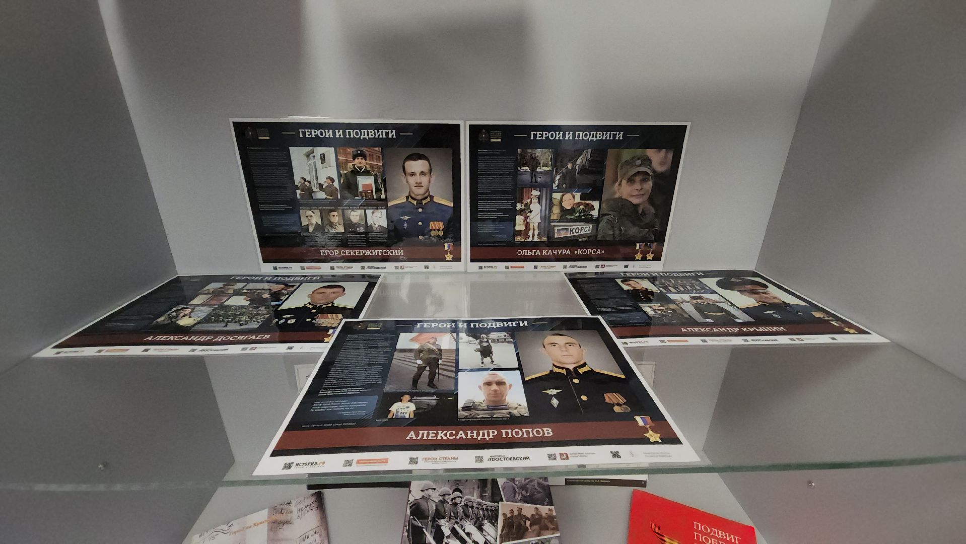 вертикалки, библиотека, выставка, год героев,80 - летие победы,