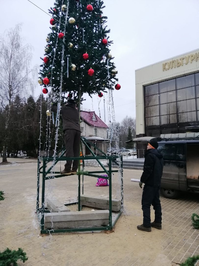 городской округ восход, центральная площадь, демонтаж новогодней елки, благоуйстройство, вертикалки,