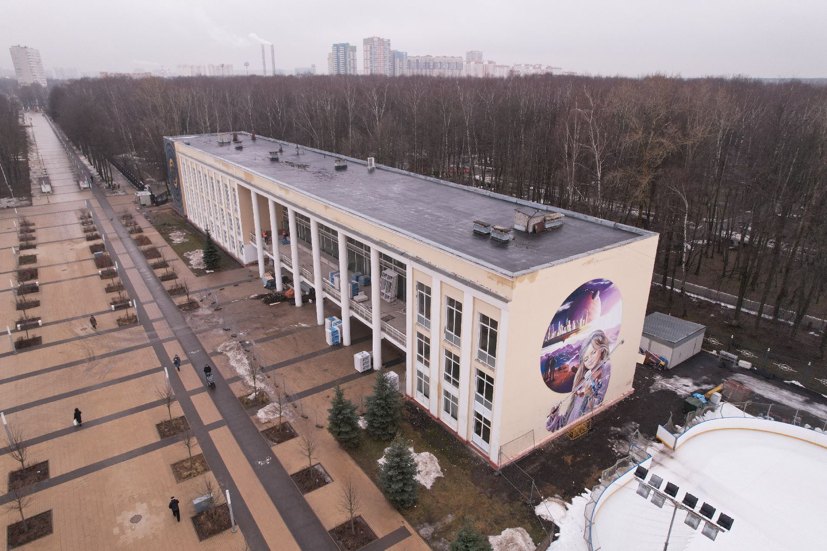 видео с коптера, королёв, детская школа искусств,