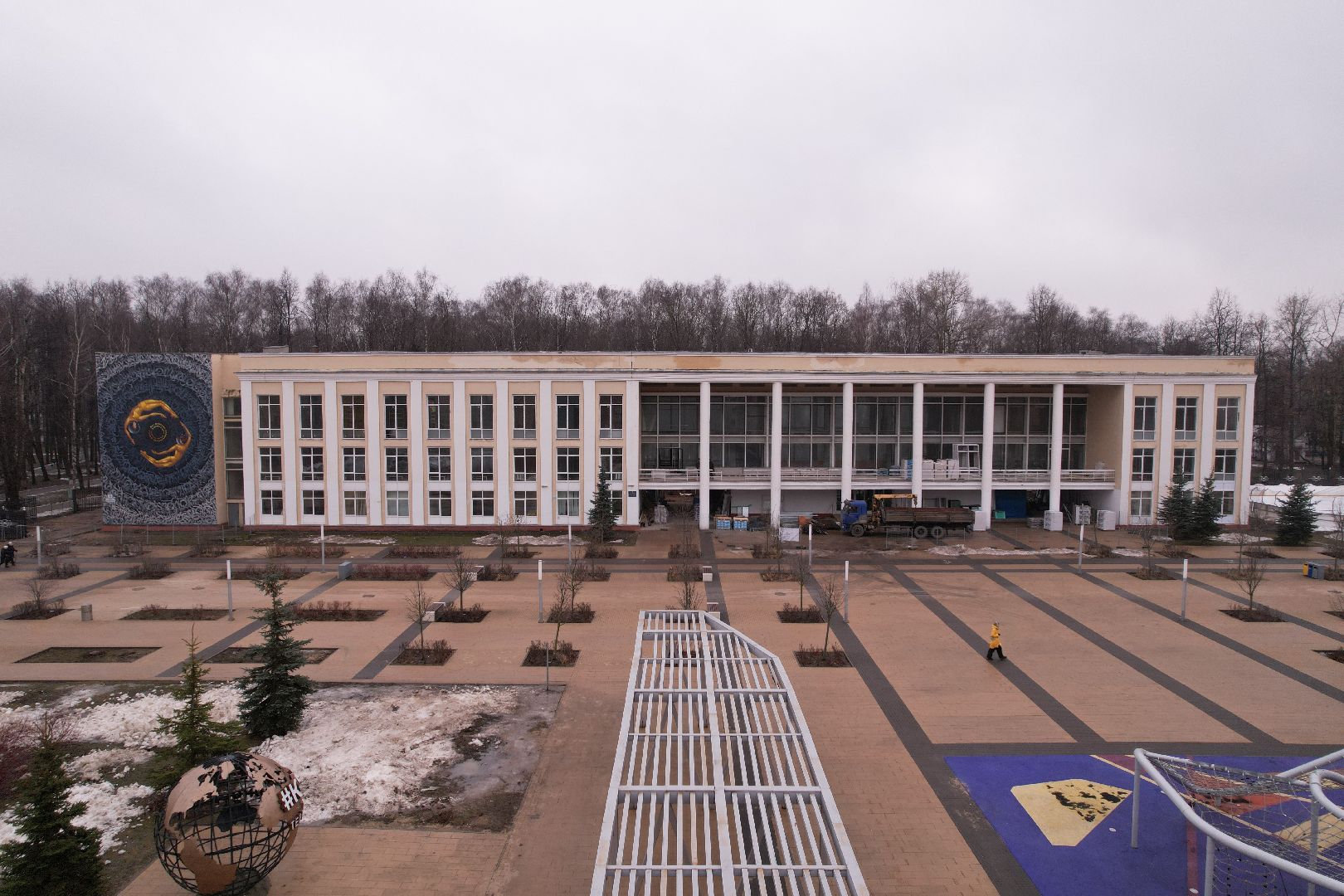 видео с коптера, королёв, детская школа искусств,