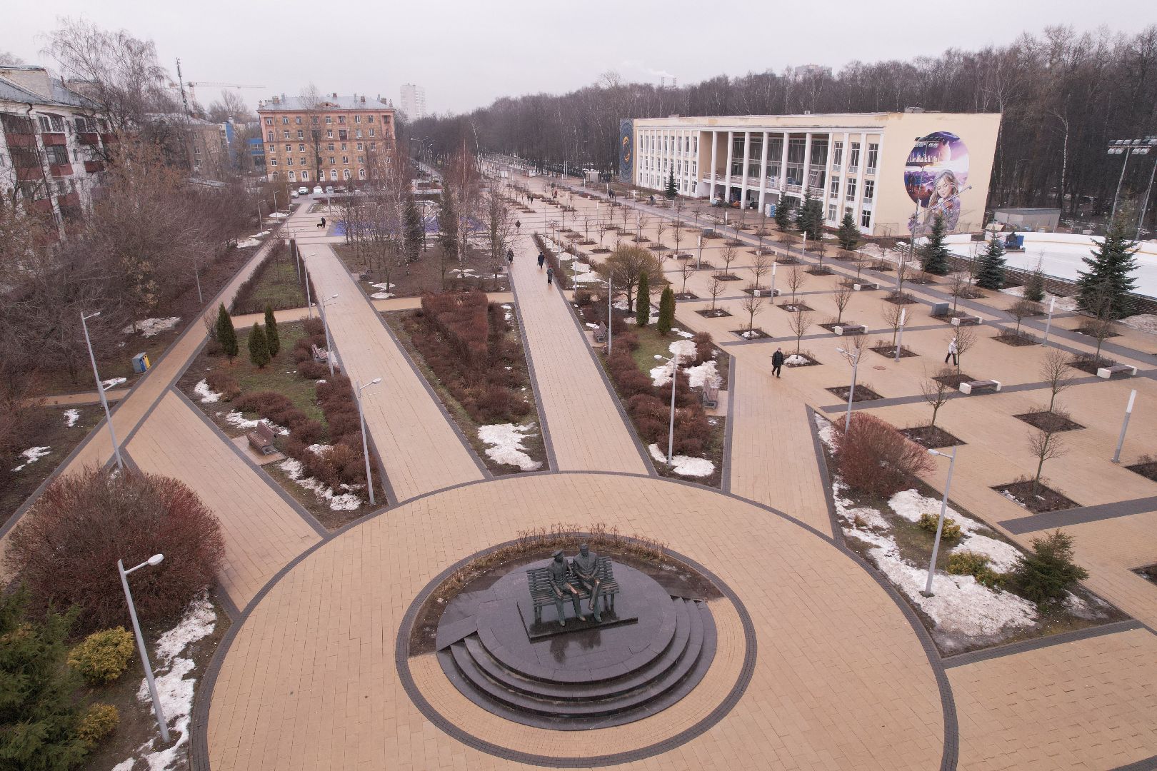 видео с коптера, королёв, детская школа искусств,