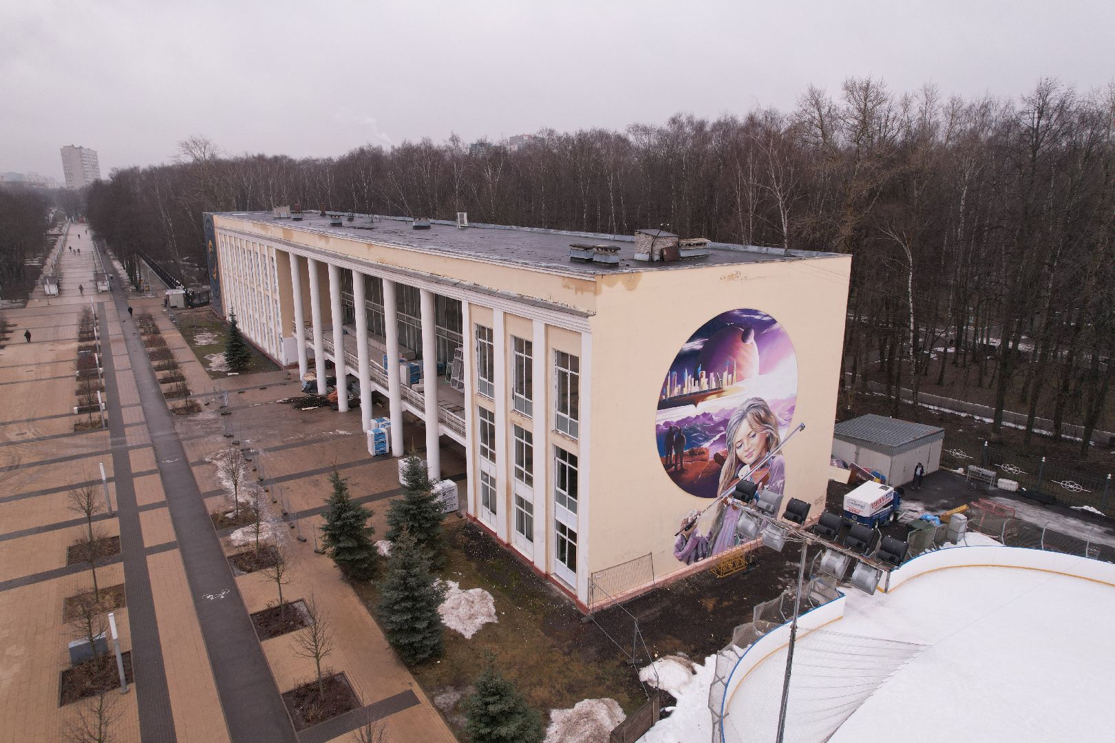 видео с коптера, королёв, детская школа искусств,